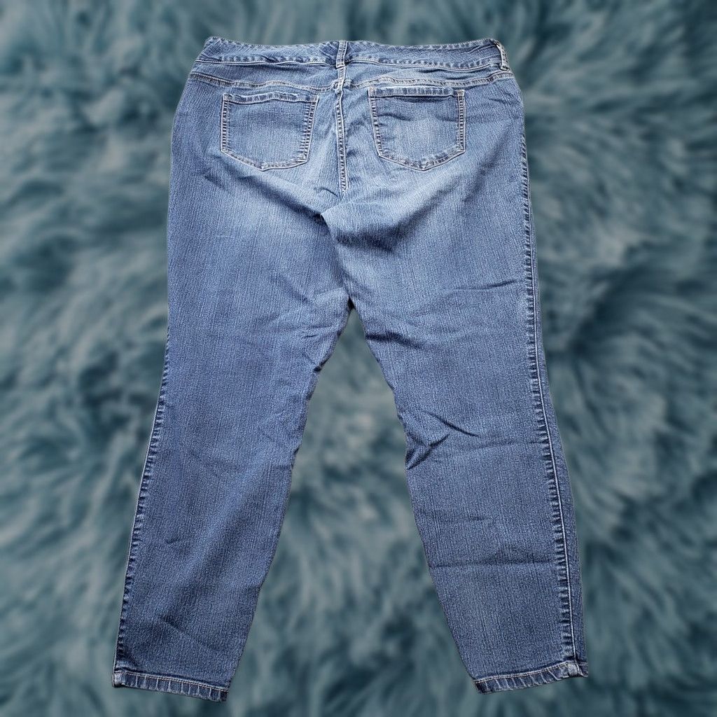 Torrid Torrid Jeans Womens 20R Blue Denim Stretch 5-Pocket Skinny Leg Button Fly Jeans Size 42" / US 20 - 1 Thumbnail