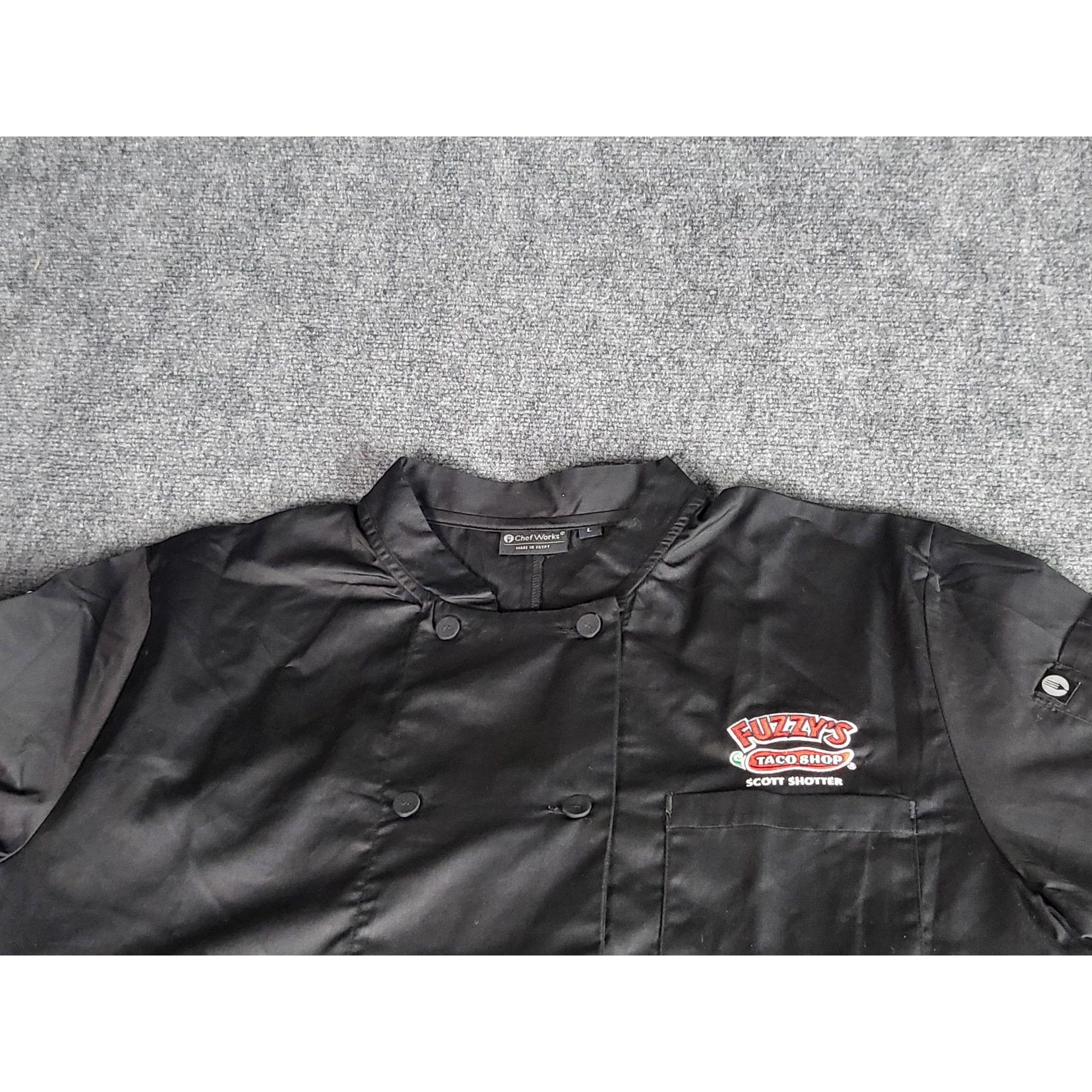 Other Fuzzy Taco Shop Work Shirt Men Sz L Button Up Chef Works Bla Size US L / EU 52-54 / 3 - 3 Thumbnail