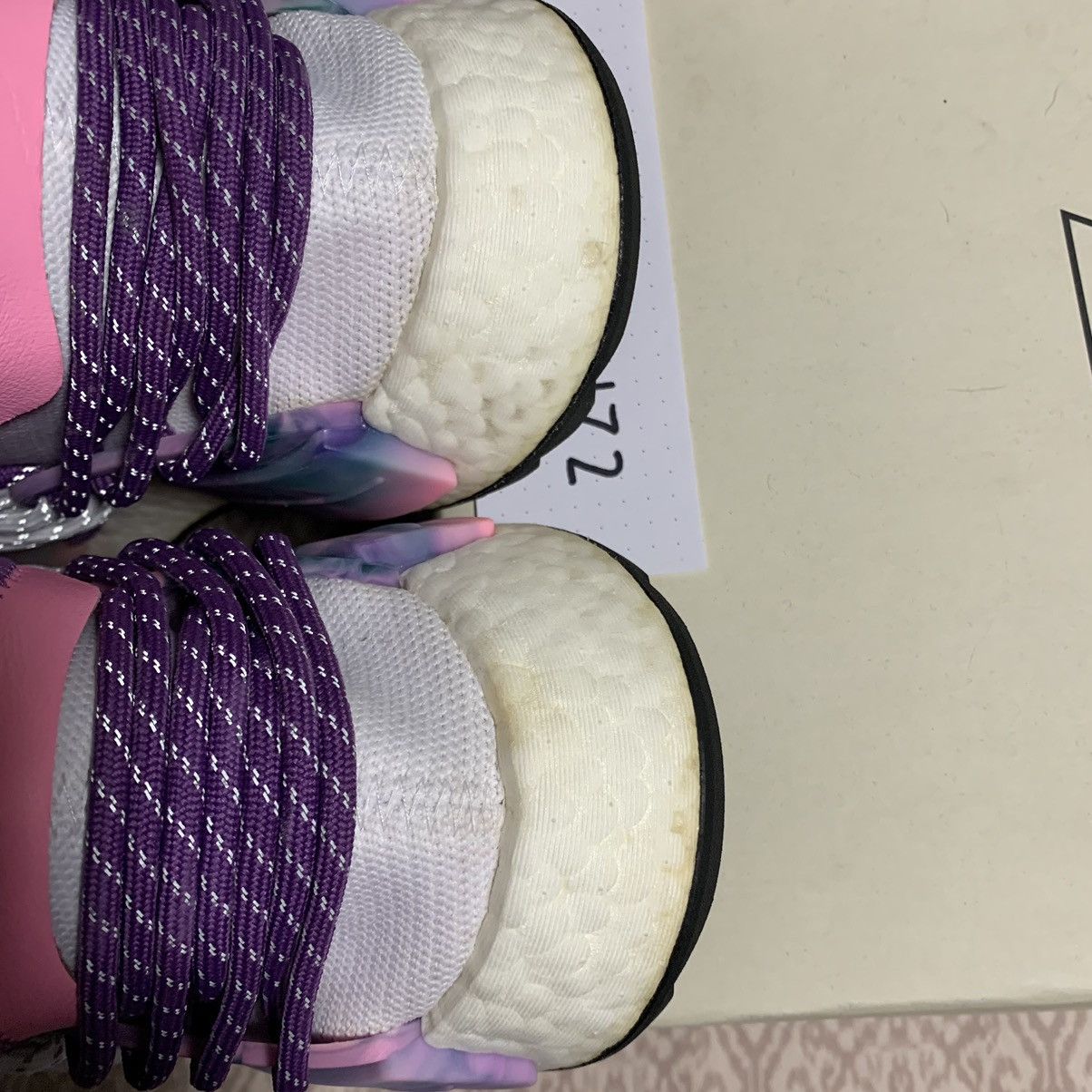 Adidas × Pharrell Adidas Human Race NMD “Holi Festival” (Pink Glow) 2018 Size US 10.5 / EU 43-44 - 13 Thumbnail