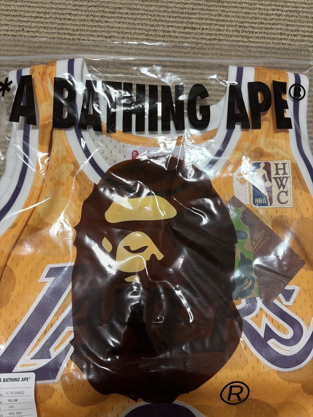 Bape × Mitchell & Ness × NBA [BAPE X M&N NBA) LOS ANGELES LAKERS SWINGMAN JERSEY Size US XXL / EU 58 / 5 - 5 Thumbnail