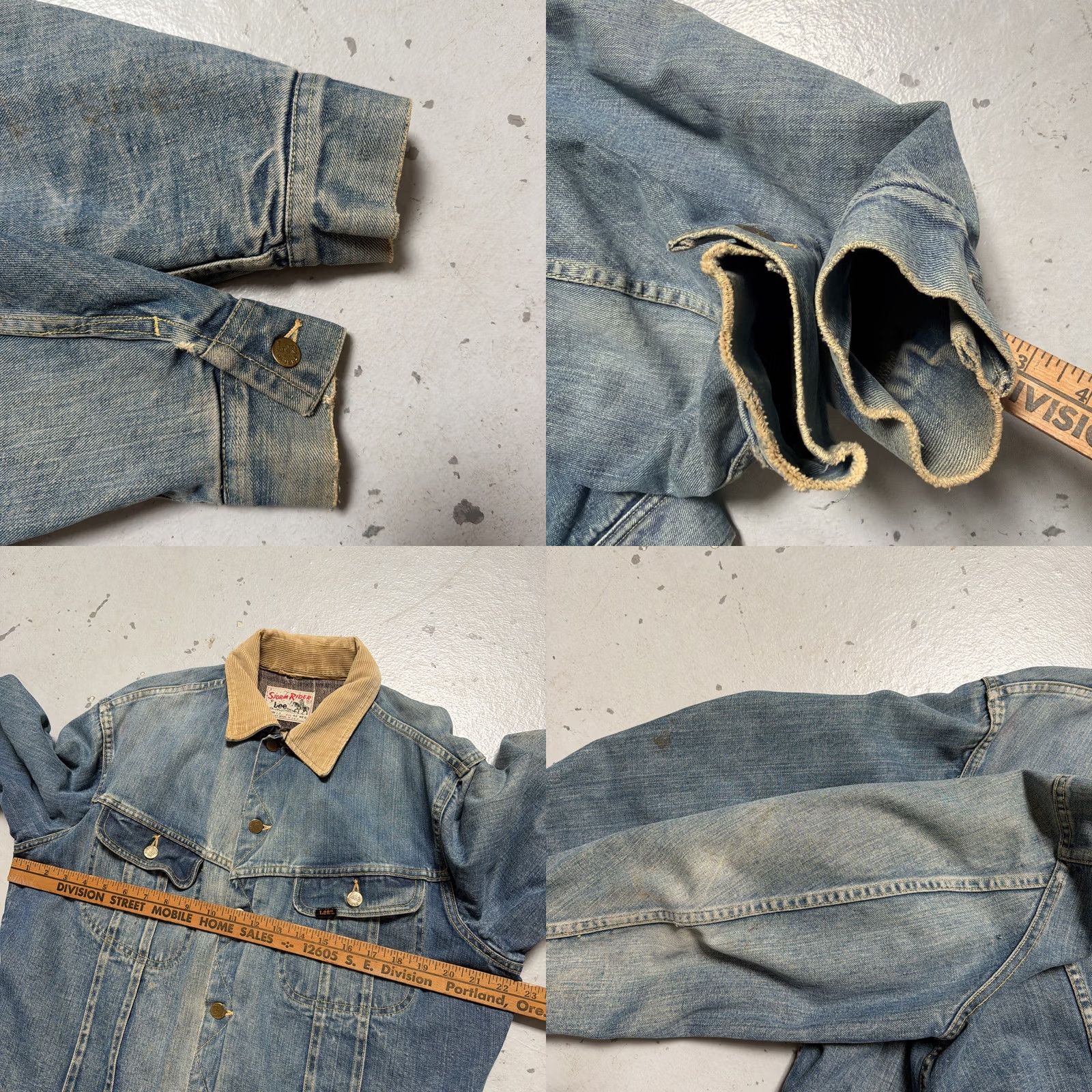 Lee Vintage Lee Storm Rider 101 LJ Lined Trucker Denim Ranch Barn Jacket USA 42 Size US XS / EU 42 / 0 - 8 Thumbnail
