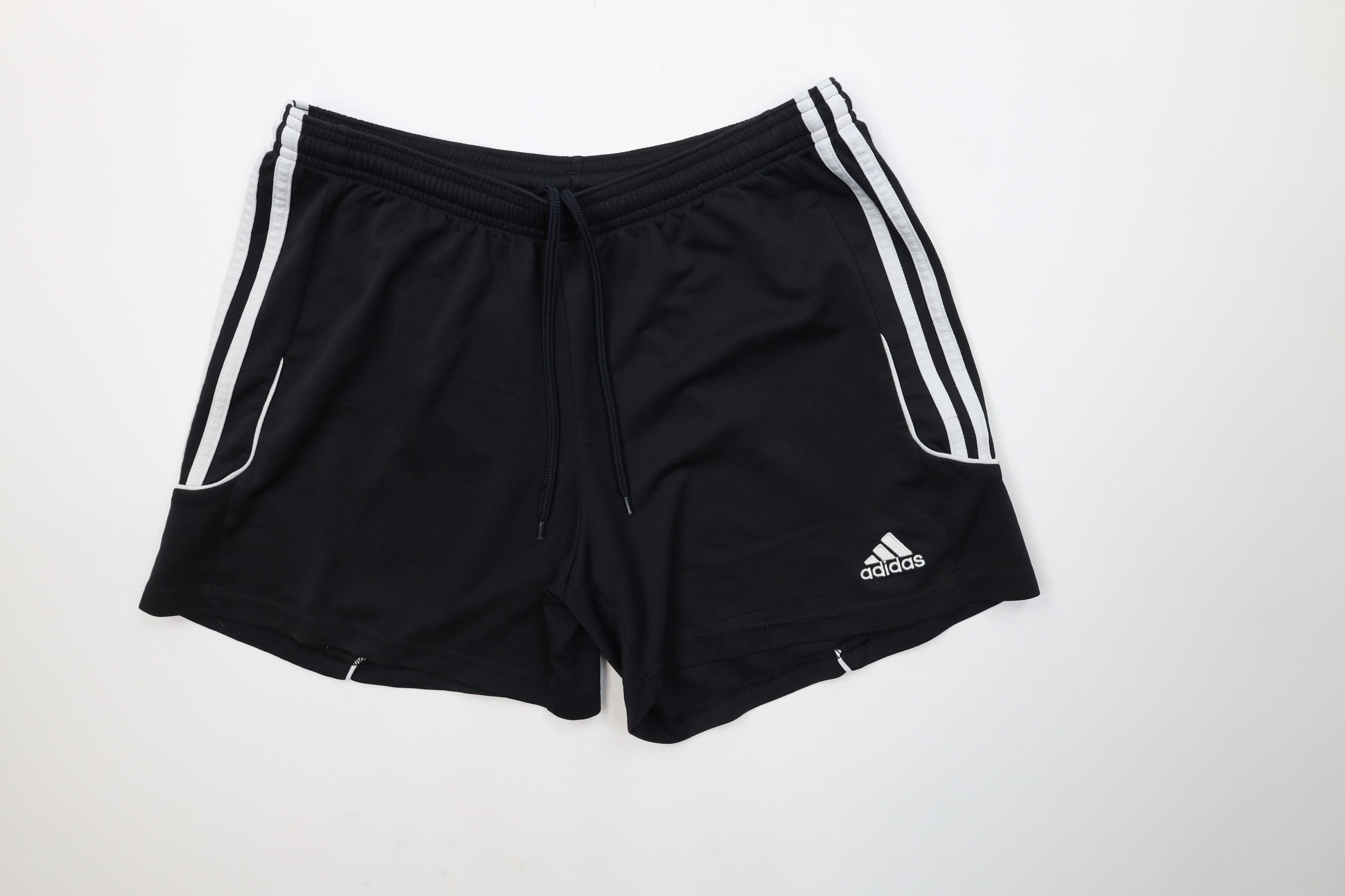 Adidas Vintage Y2K Adidas Running Jogging Soccer Shorts Black Size US 32 / EU 48 - 1 Thumbnail