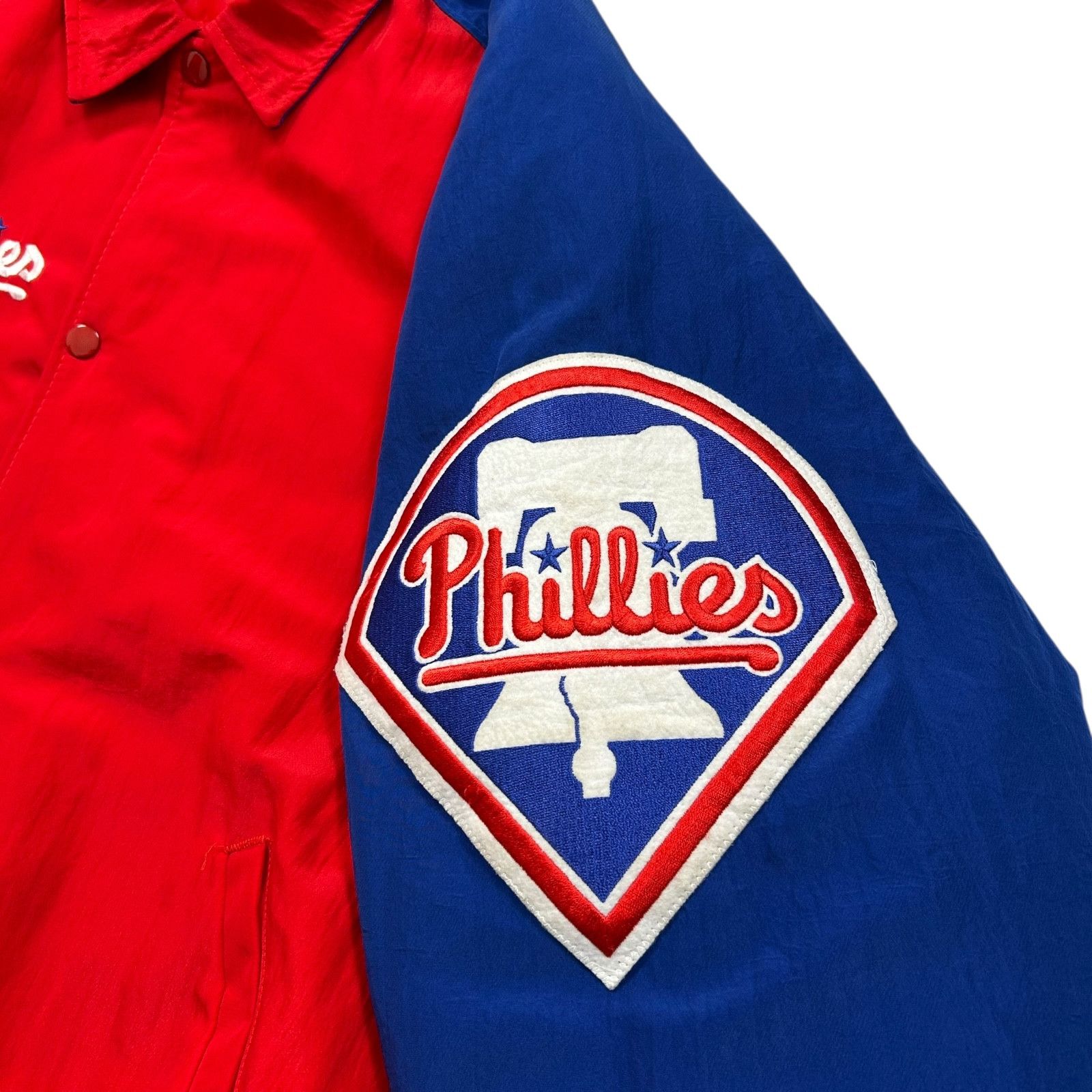 MLB VTG 90s PHILADELPHIA PHILLIES STARTER SATIN BOMBER JACKET Size US XL / EU 56 / 4 - 3 Thumbnail