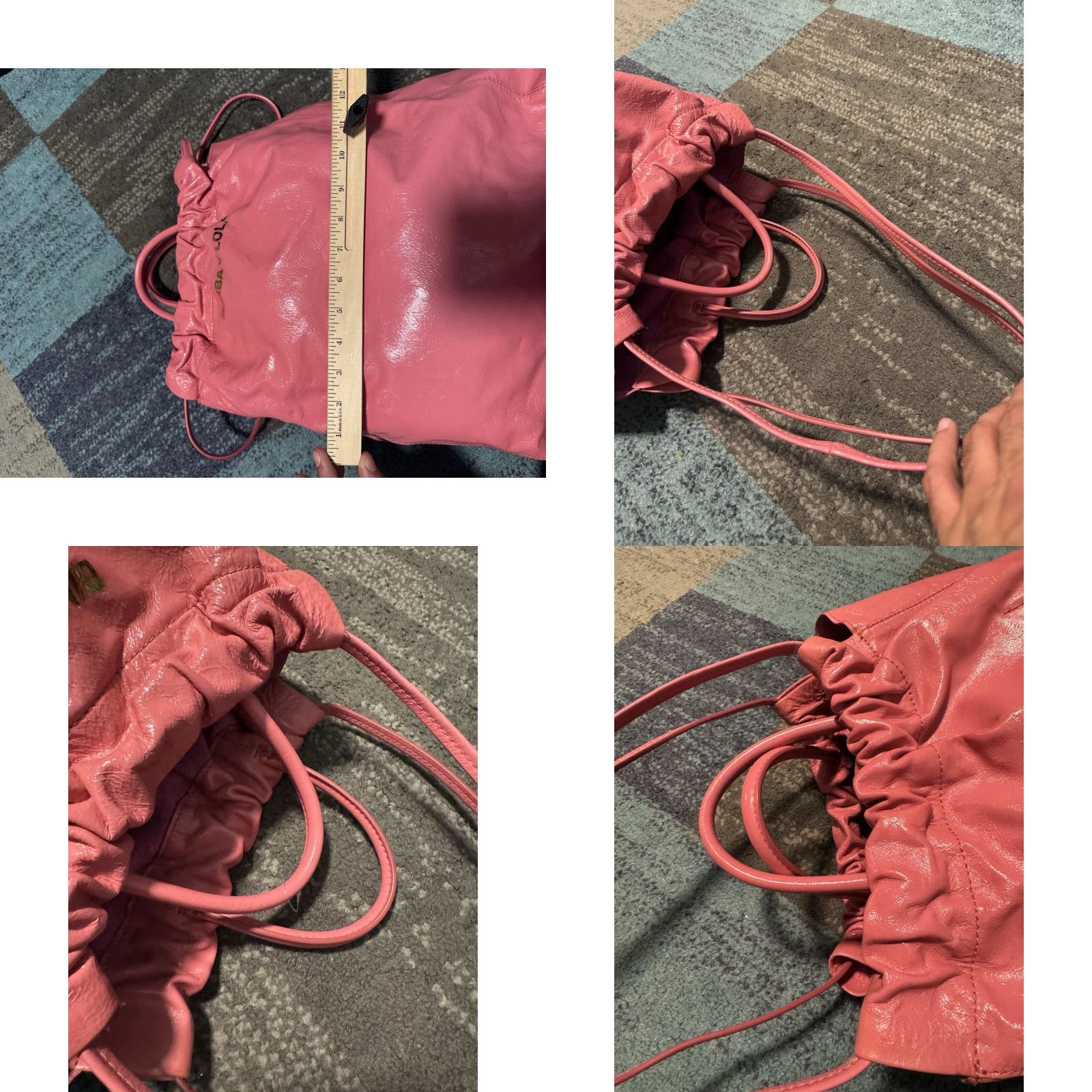 BIMBA Y LOLA Bimba Y Lola Women Upright Leather Shopper Bag Pink Tote OS Leather Exterior Pink Lining Pink Studded Adjustable Strap Pockets Size ONE SIZE - 10 Thumbnail