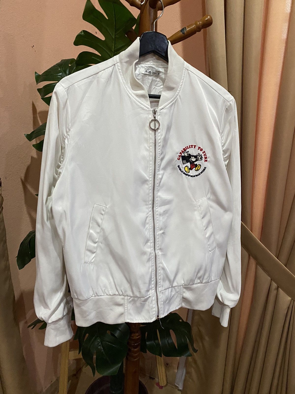 Mickey Mouse EMBROIDERED IN MY VIEW MICKEY MOUSE BOMBER JACKET Size US M / EU 48-50 / 2 - 5 Thumbnail