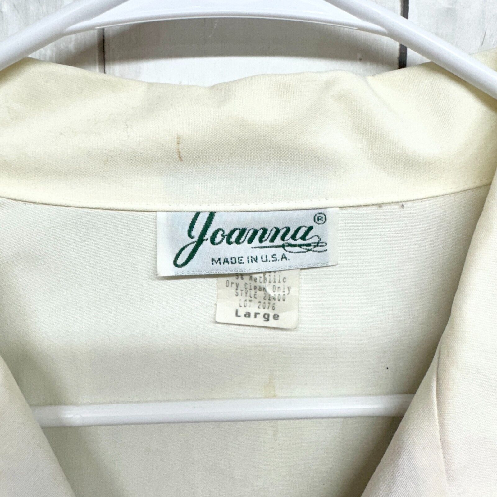 Vintage VTG Joanna Shirt LG Button Down Floral Velvet Long Sleeve Size L / US 10 / IT 46 - 2 Thumbnail