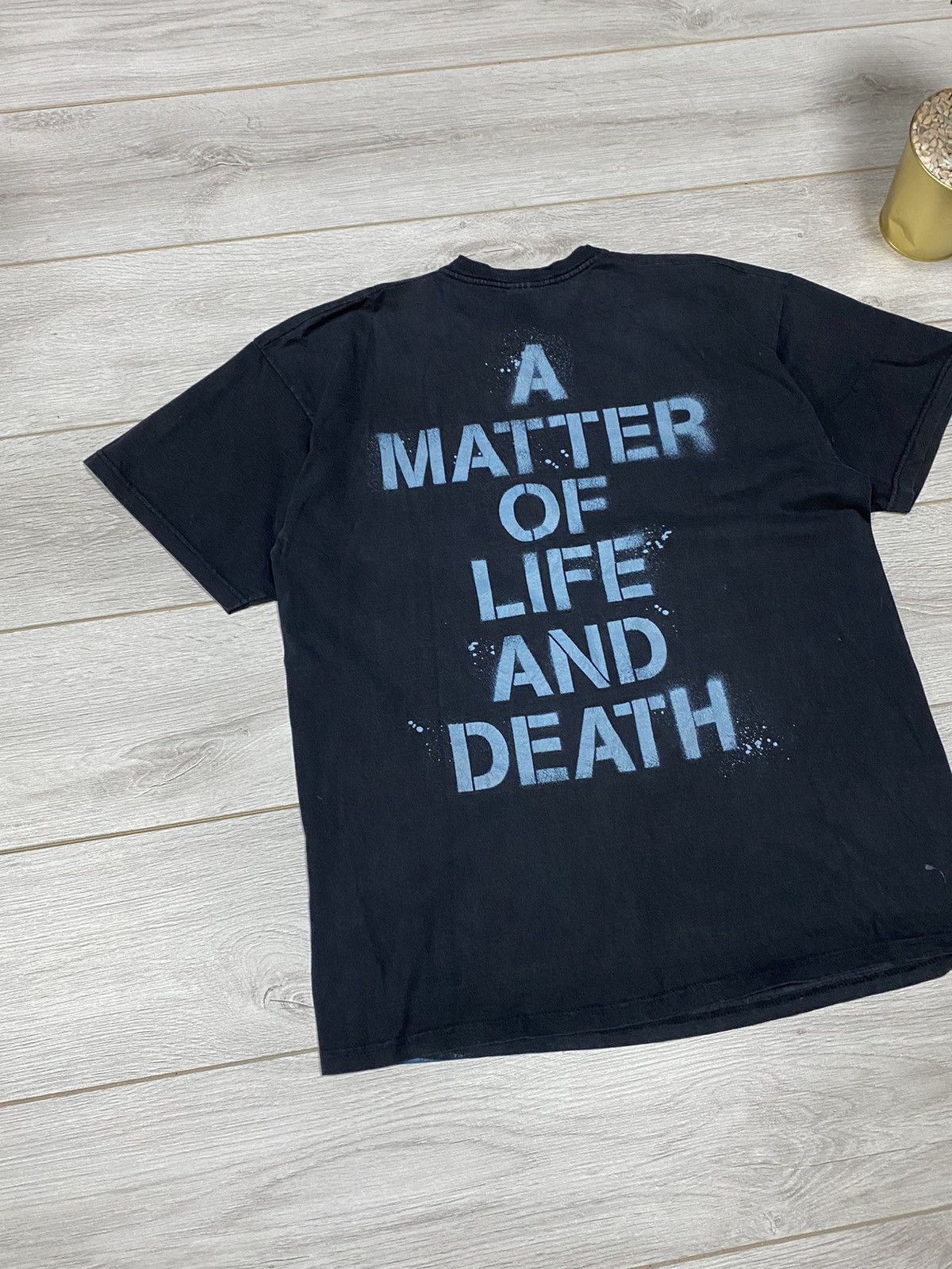 Vintage Iron Maiden vintage over print t-shirt a matter of Life Size US XL / EU 56 / 4 - 9 Thumbnail
