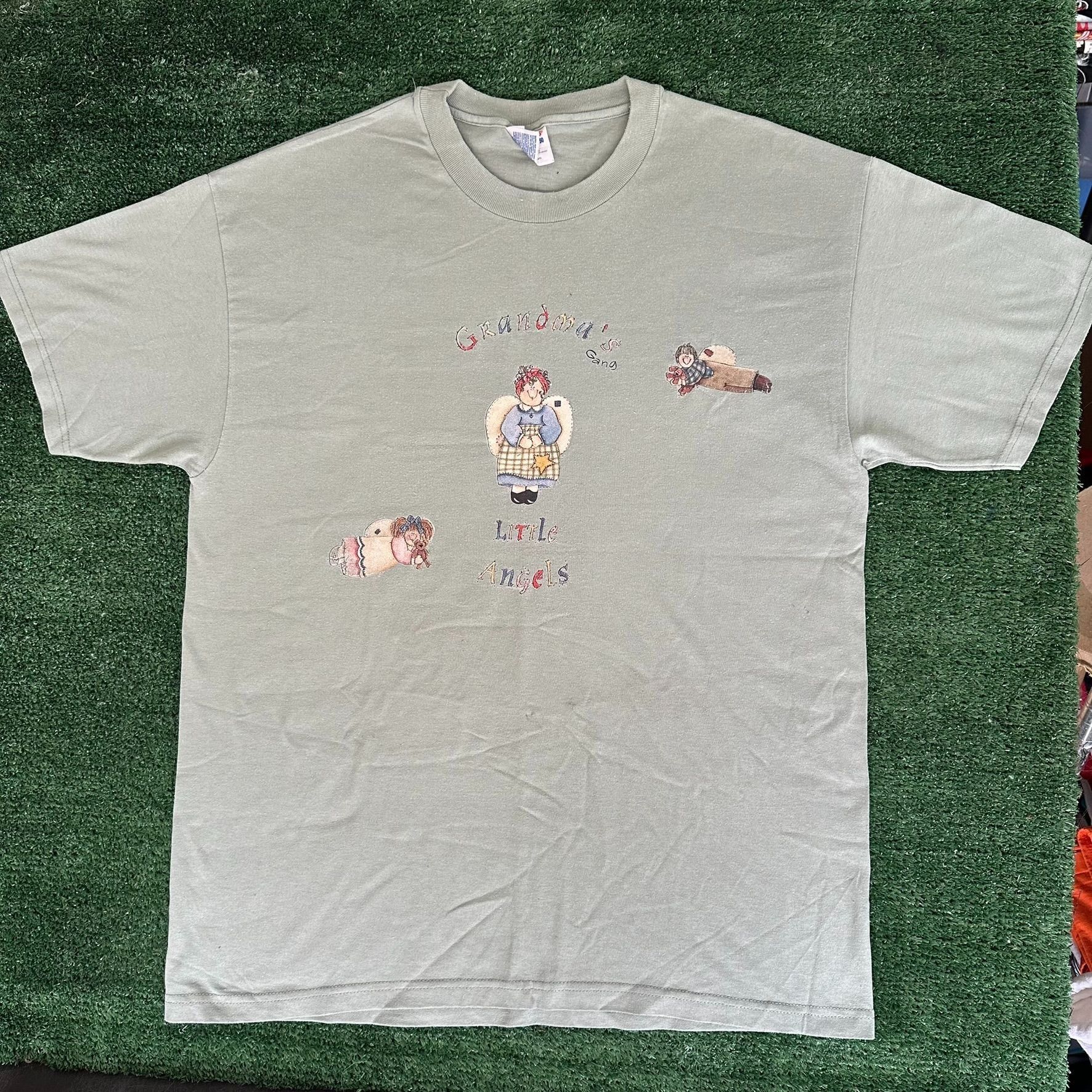 Hanes Vintage Grandmas Little Angels Doll T-Shirt Cottagecore Ugly Size US L / EU 52-54 / 3 - 1 Thumbnail