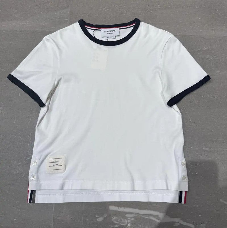 Thom Browne Thom Browne Women's Short Sleeve White T-Shirt 0089 Size S / US 4 / IT 40 - 1 Thumbnail