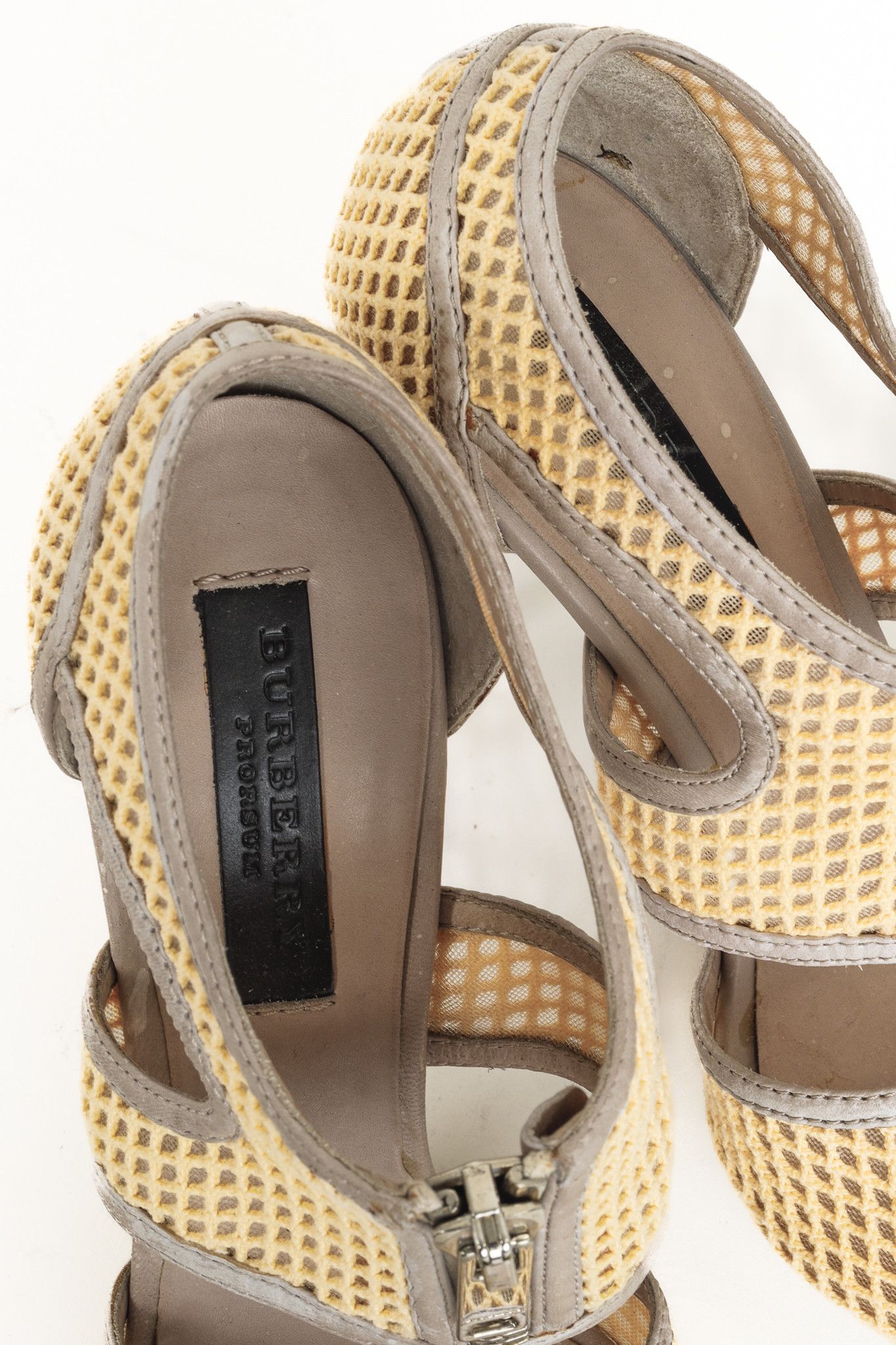 Burberry Burberry Grey Taupe Cut-Out Zipper Stiletto Heels Size US 6 / IT 36 - 11 Thumbnail