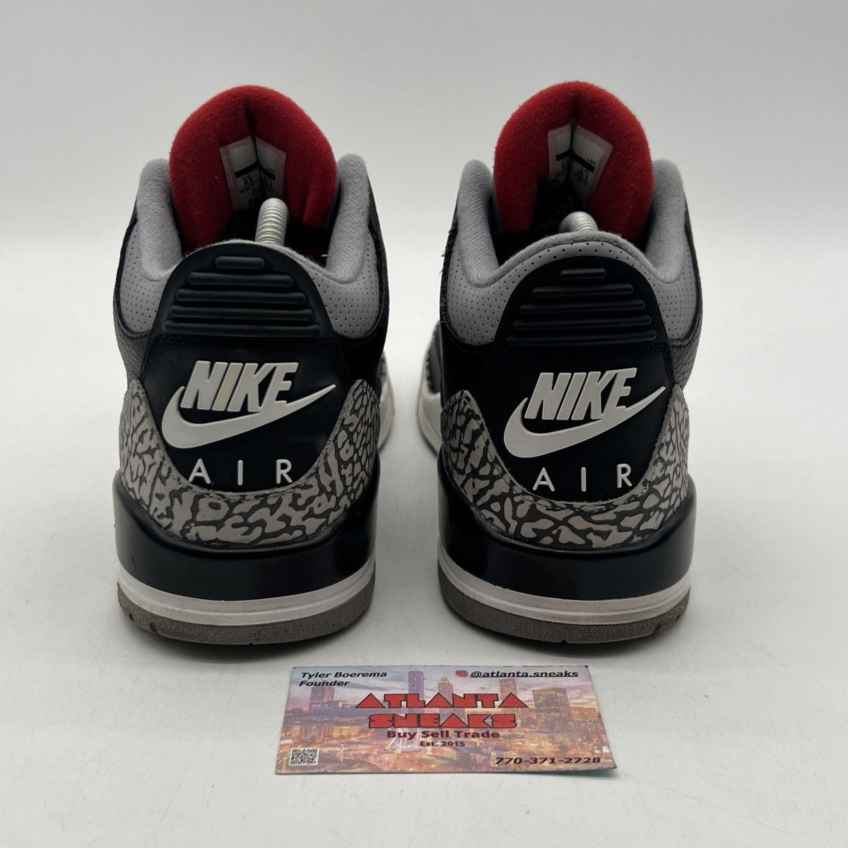 Jordan Brand Air Jordan 3 Black Cement Size US 8.5 / EU 41-42 - 3 Thumbnail