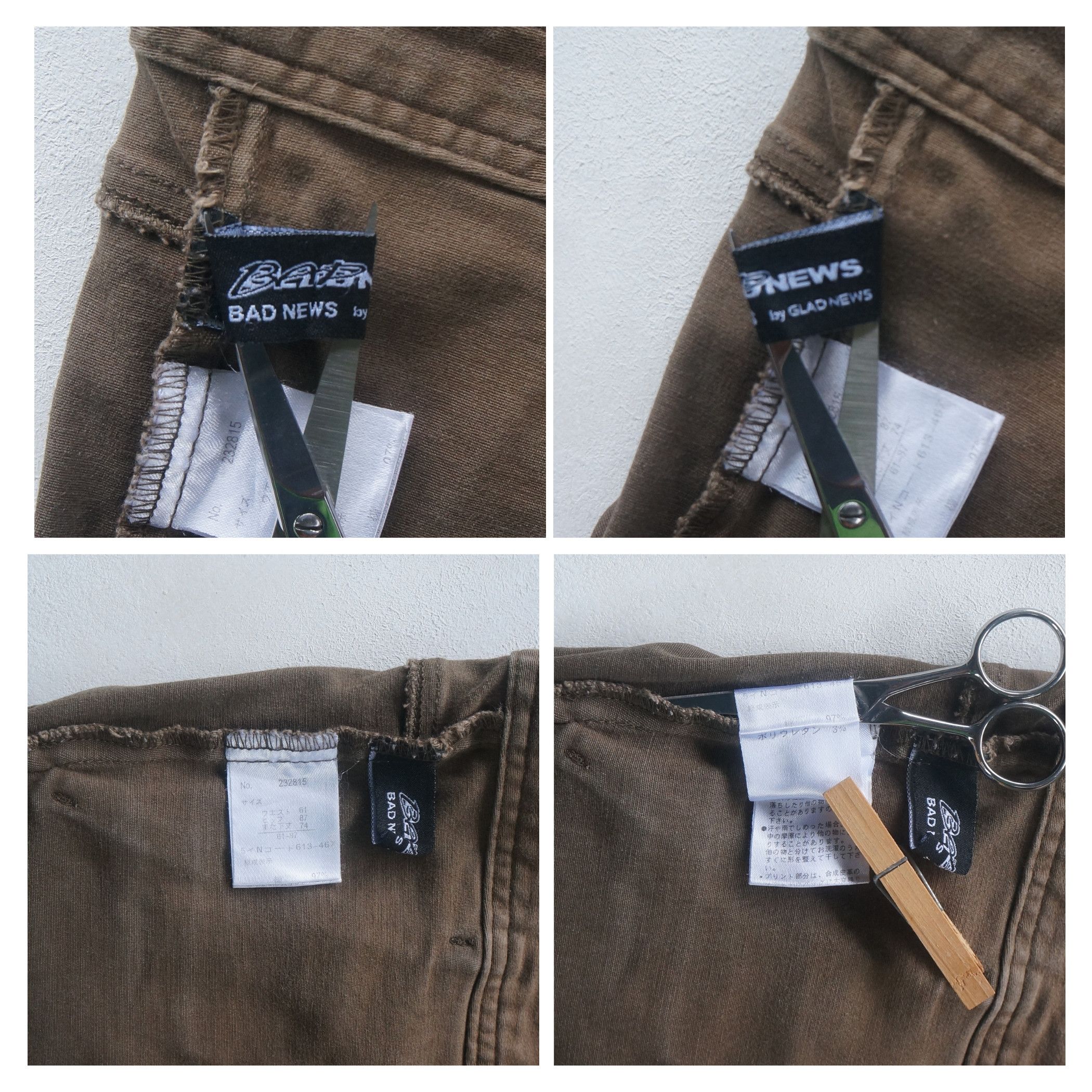 Japanese Brand Bad News by Glad News Slim Stretchable Cargo Pants Size 28" / US 6 / IT 42 - 7 Thumbnail