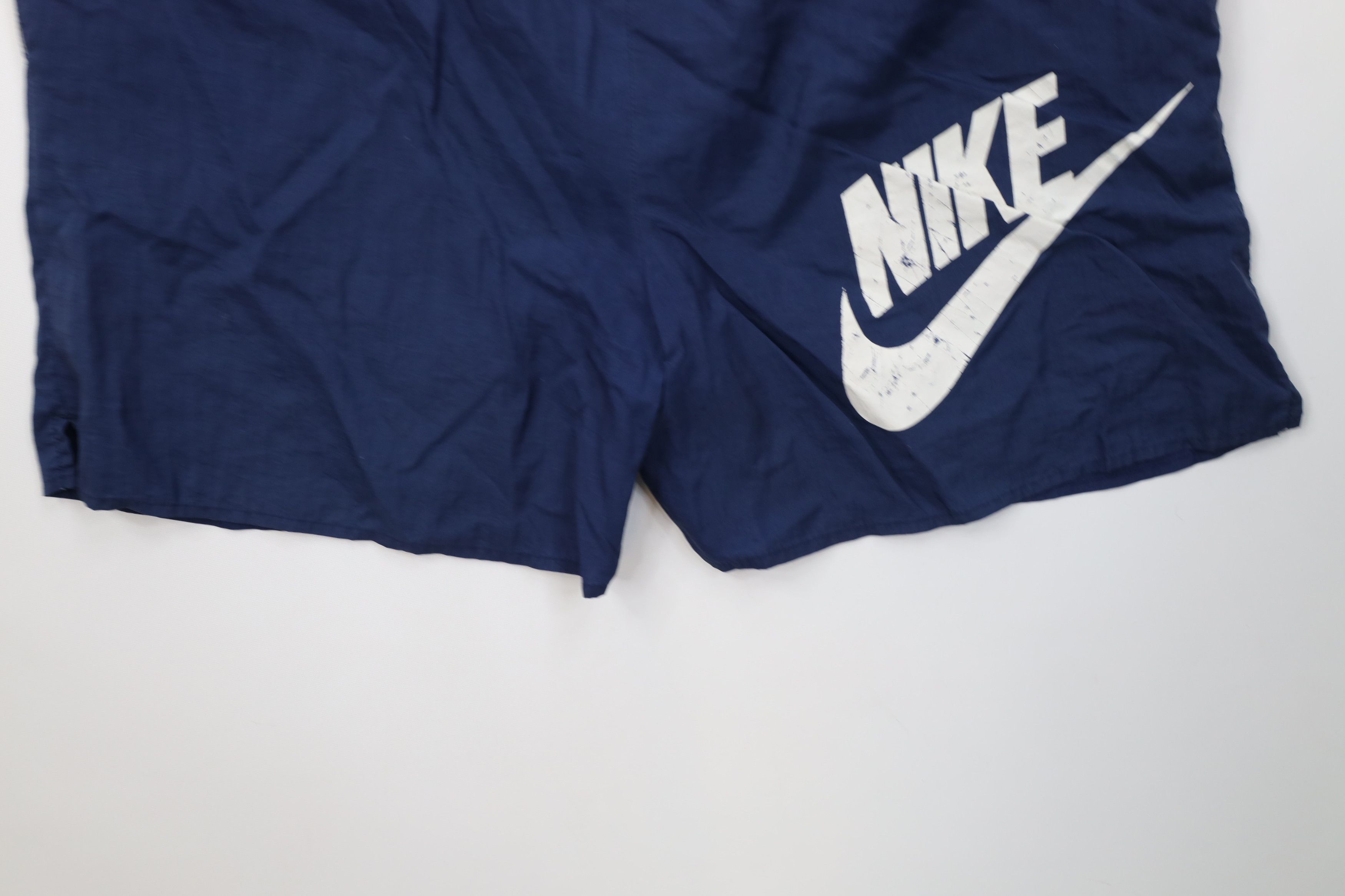 Nike Vintage 90s Nike Travis Scott Big Swoosh Lined Shorts Blue Size US 34 / EU 50 - 12 Thumbnail