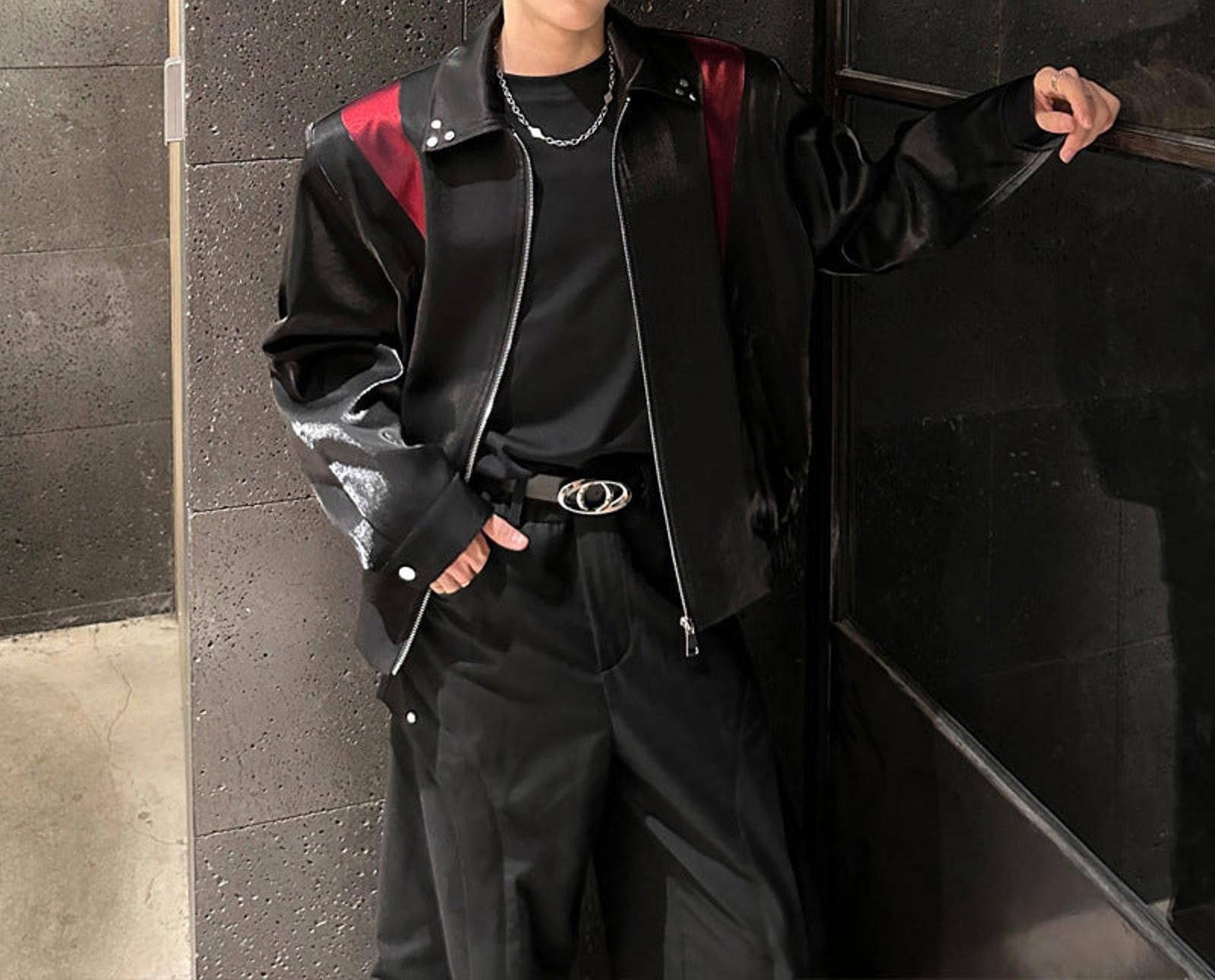 Japanese Brand Satin Bomber Jacket, Men's Stylish Outerwear Size US M / EU 48-50 / 2 - 4 Thumbnail
