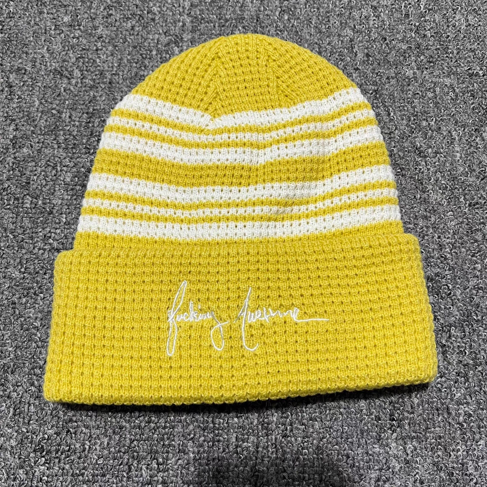 Fucking Awesome Fucking Awesome Script Embroidered Knitted Beanie Q7 Size ONE SIZE - 7 Thumbnail