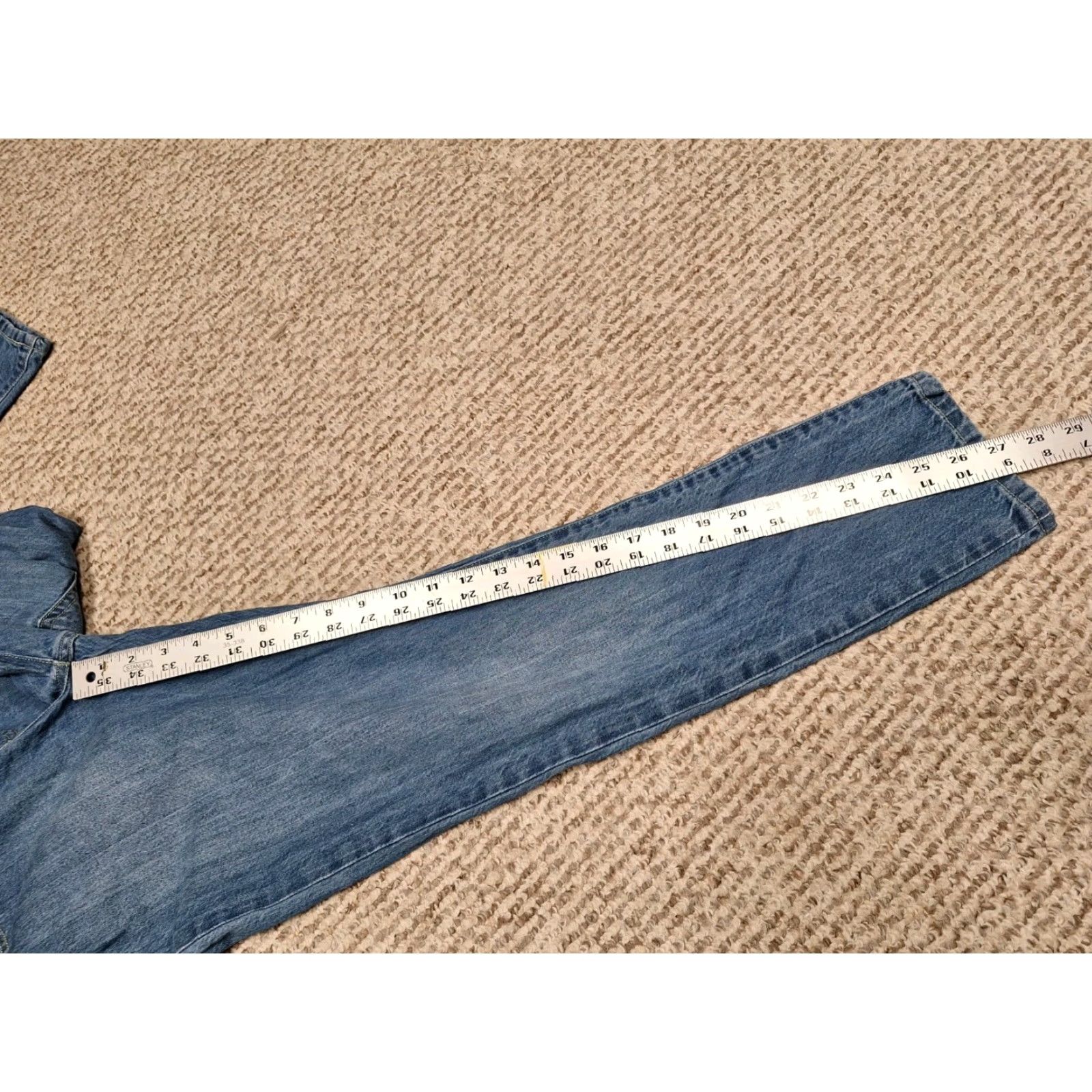 Levi's VINTAGE Levi’s Denim Overalls XS Women Blue Medium Denim Straight Jeans XS Size 26" / US 2 / IT 38 - 7 Thumbnail