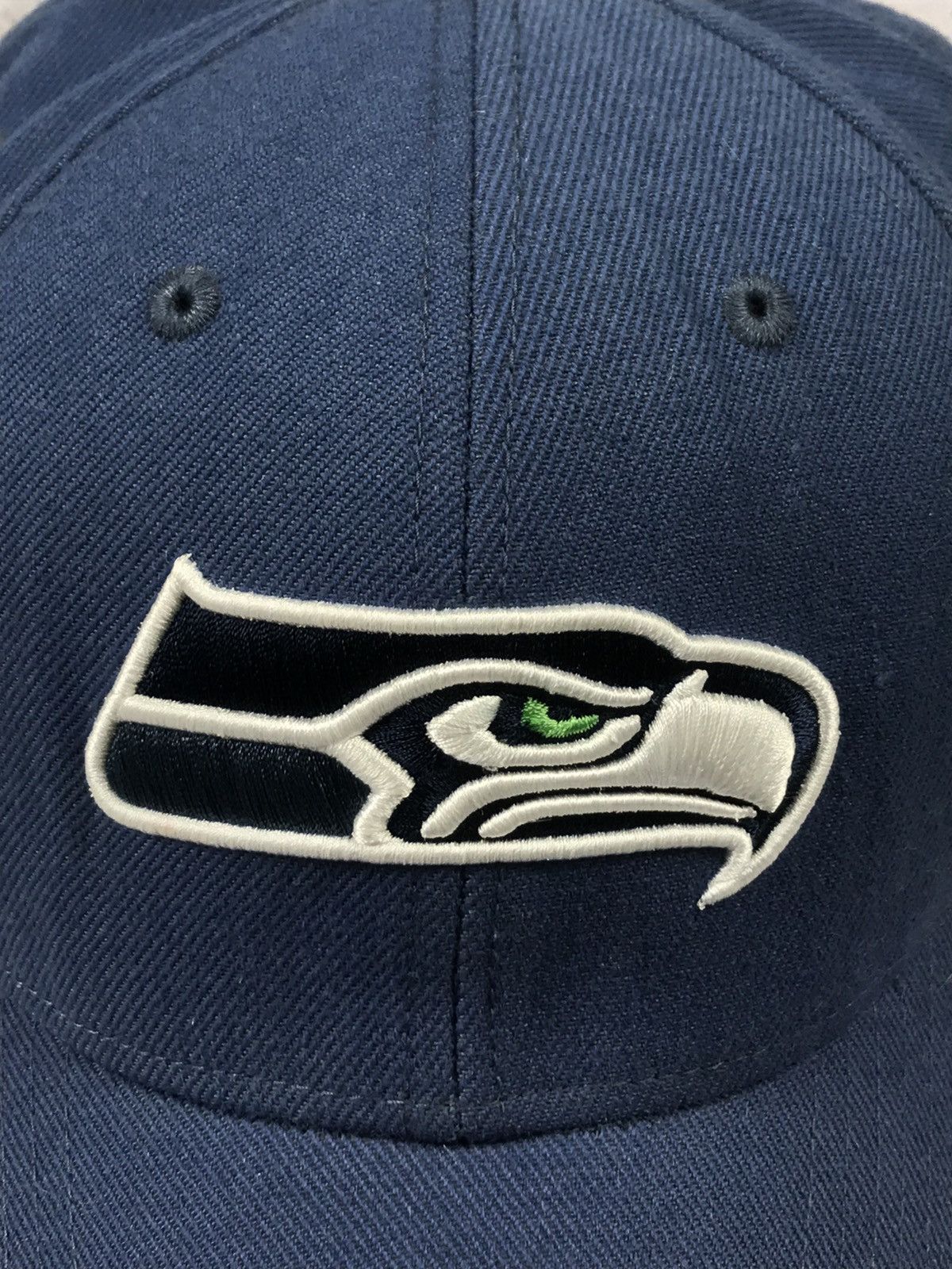 NFL × Reebok × Vintage Reebok Seattle Seahawks Hat Cap NFL Football Stretch Fitted Size ONE SIZE - 3 Thumbnail