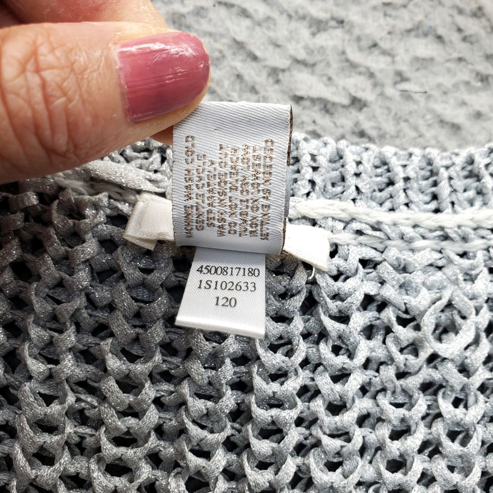 Vintage Chico's Cardigan Womens Size: Womens Size 3 Gray Knit Short Sleeve Open-Crochet Snap Front Cardigan Womens Mens Size XS / US 0-2 / IT 36-38 - 6 Thumbnail