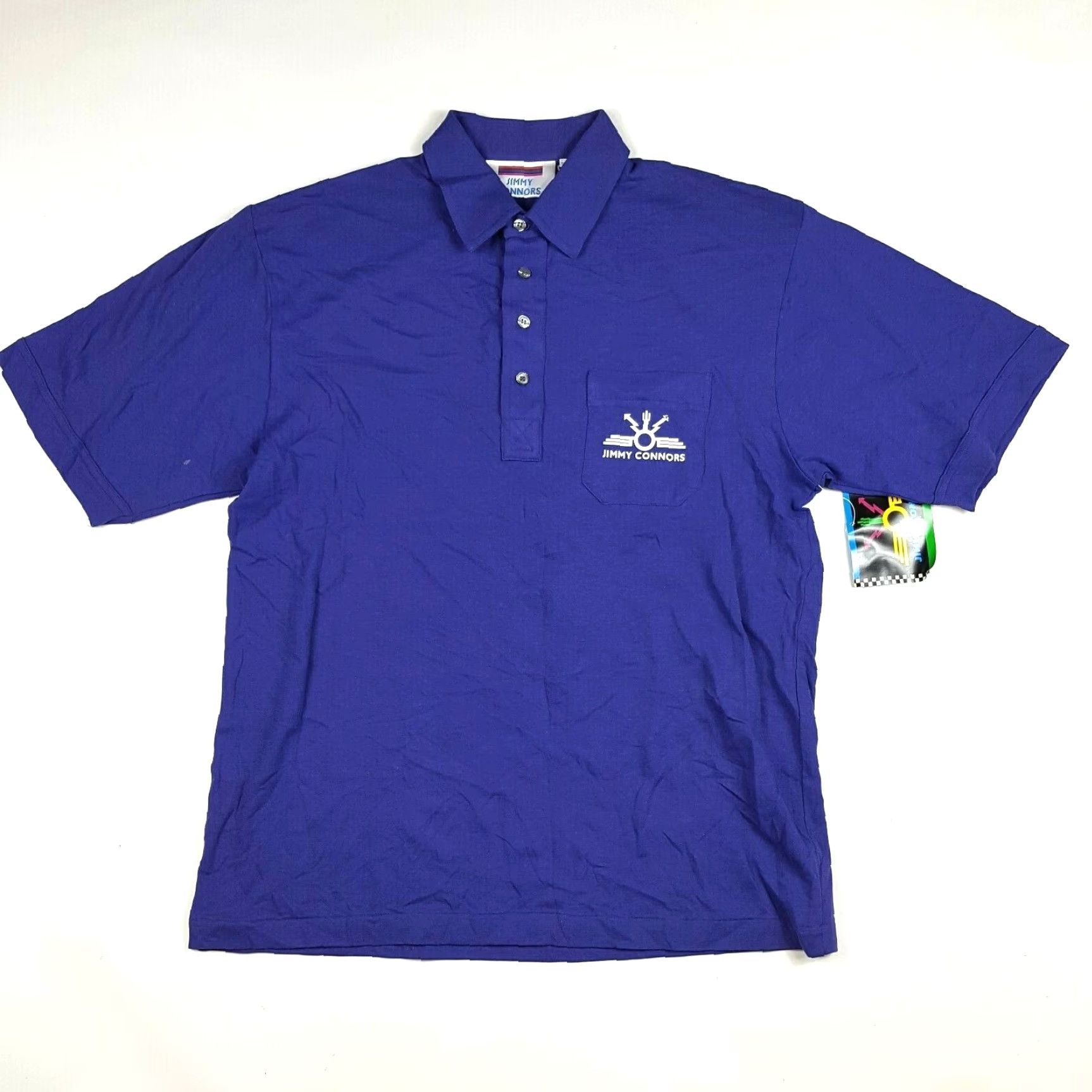 Vintage VINTAGE Jimmy Connors Polo Shirt Purple M Adult Shirt 90s Tennis Sports Collared Cotton Polyester Blend Button Logo Short Sleeve Casual Men Size US M / EU 48-50 / 2 - 2 Thumbnail