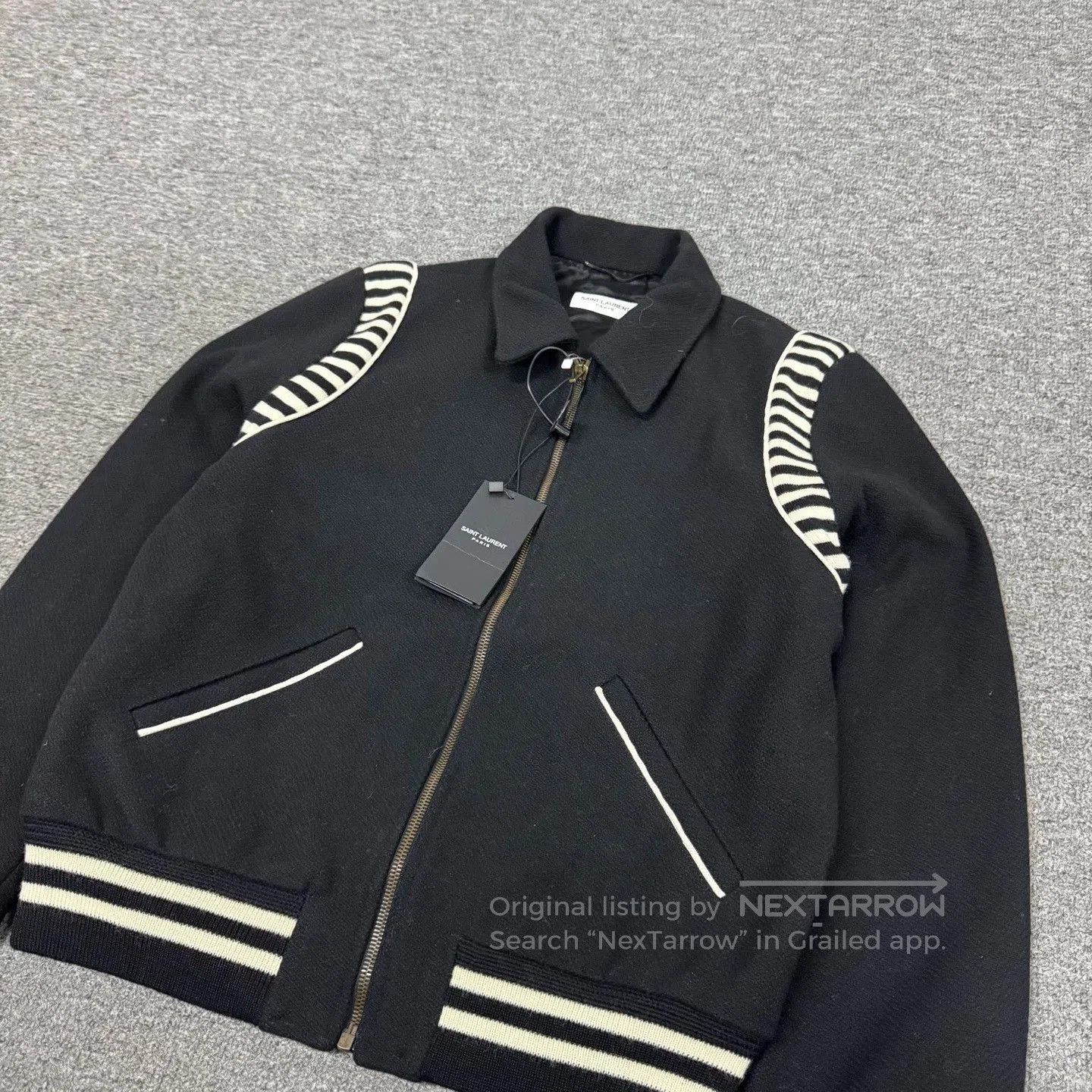 Saint Laurent Paris Saint Laurent YSL Black Baseball Jacket. Size US S / EU 44-46 / 1 - 3 Thumbnail