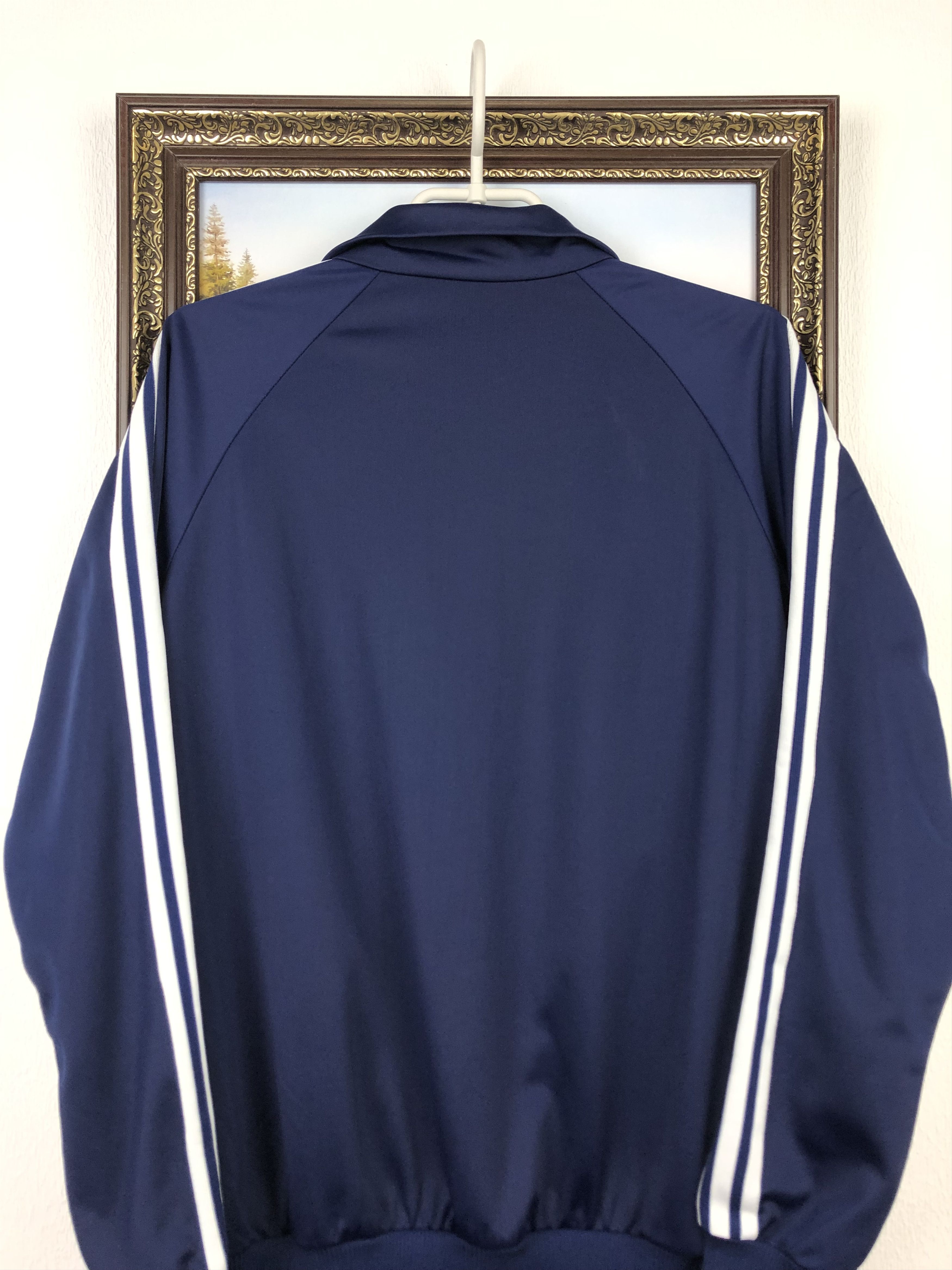 Vintage 90\'s Nylon Adidas Track Top Blue Jacket Mens Rare