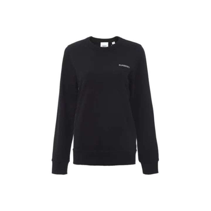 Burberry Burberry Black Round Neck Sweatshirt for Women 0079 Size S / US 4 / IT 40 - 1 Thumbnail