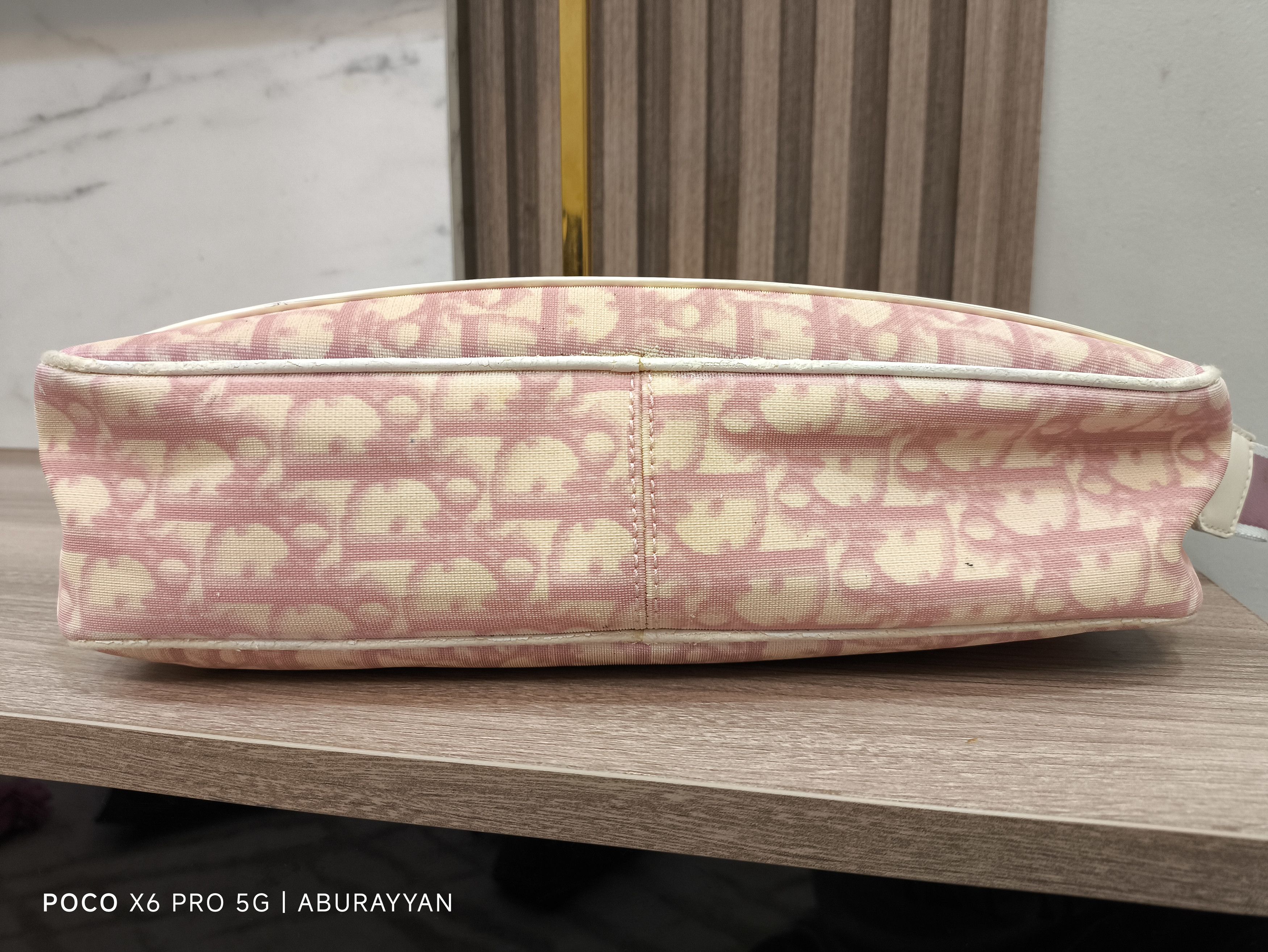 Dior Christian Dior Galliano Monogram Baguette Crossbody Bag Pink Size ONE SIZE - 3 Thumbnail