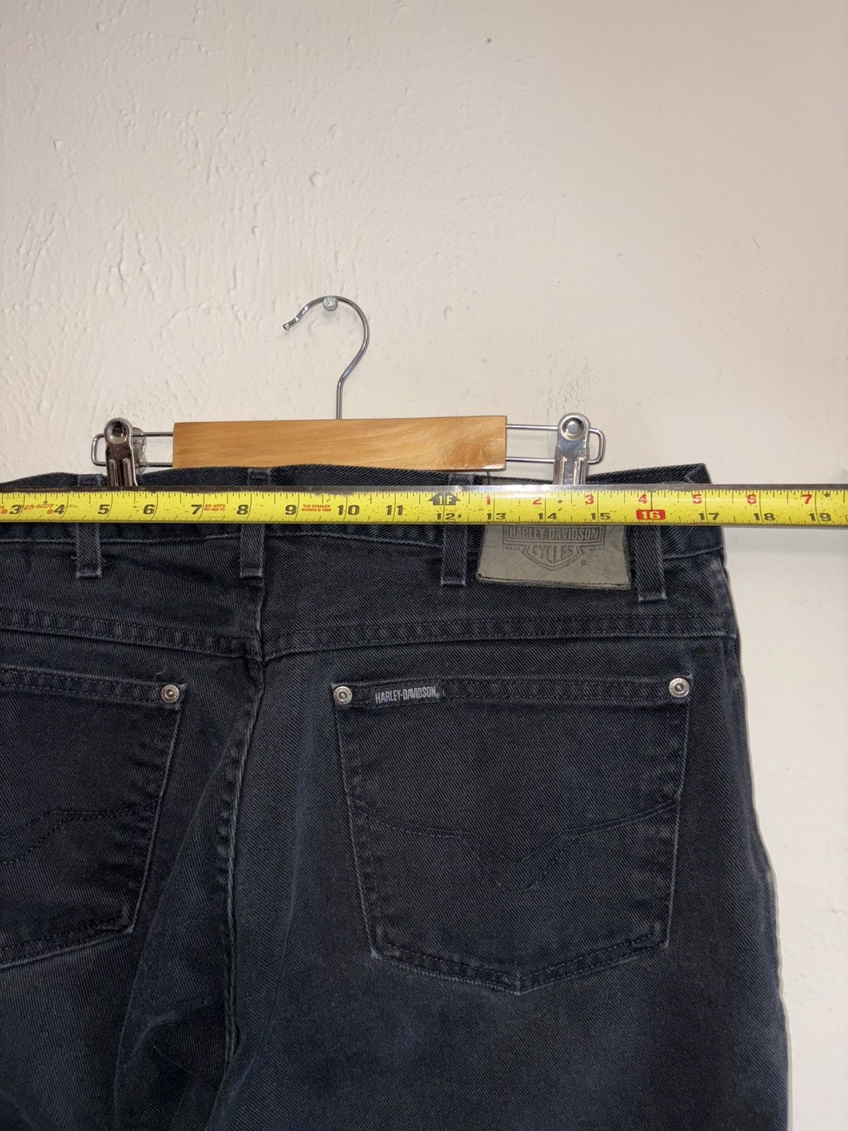 Harley Davidson 90s Harley Davidson black denim jeans Size 36x30 Size US 36 / EU 52 - 4 Thumbnail