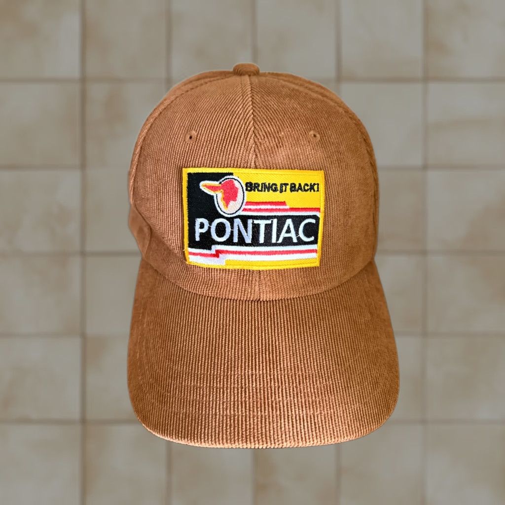Port Authority VTG Pontiac Adjustable Strapback Corduroy Hat Cap Rare Patch Bring it Back Size ONE SIZE - 1 Thumbnail