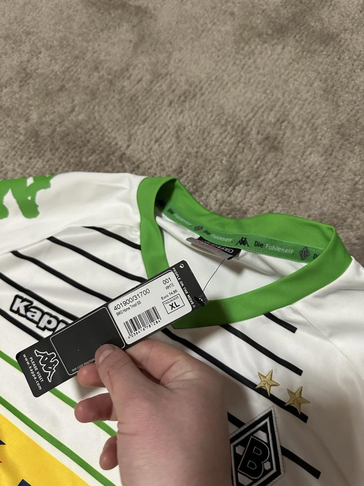 Kappa BORUSSIA MONCHENGLADBACH 2013/4 FOOTBALL SHIRT SOCCER JERSEY Size US XL / EU 56 / 4 - 5 Thumbnail