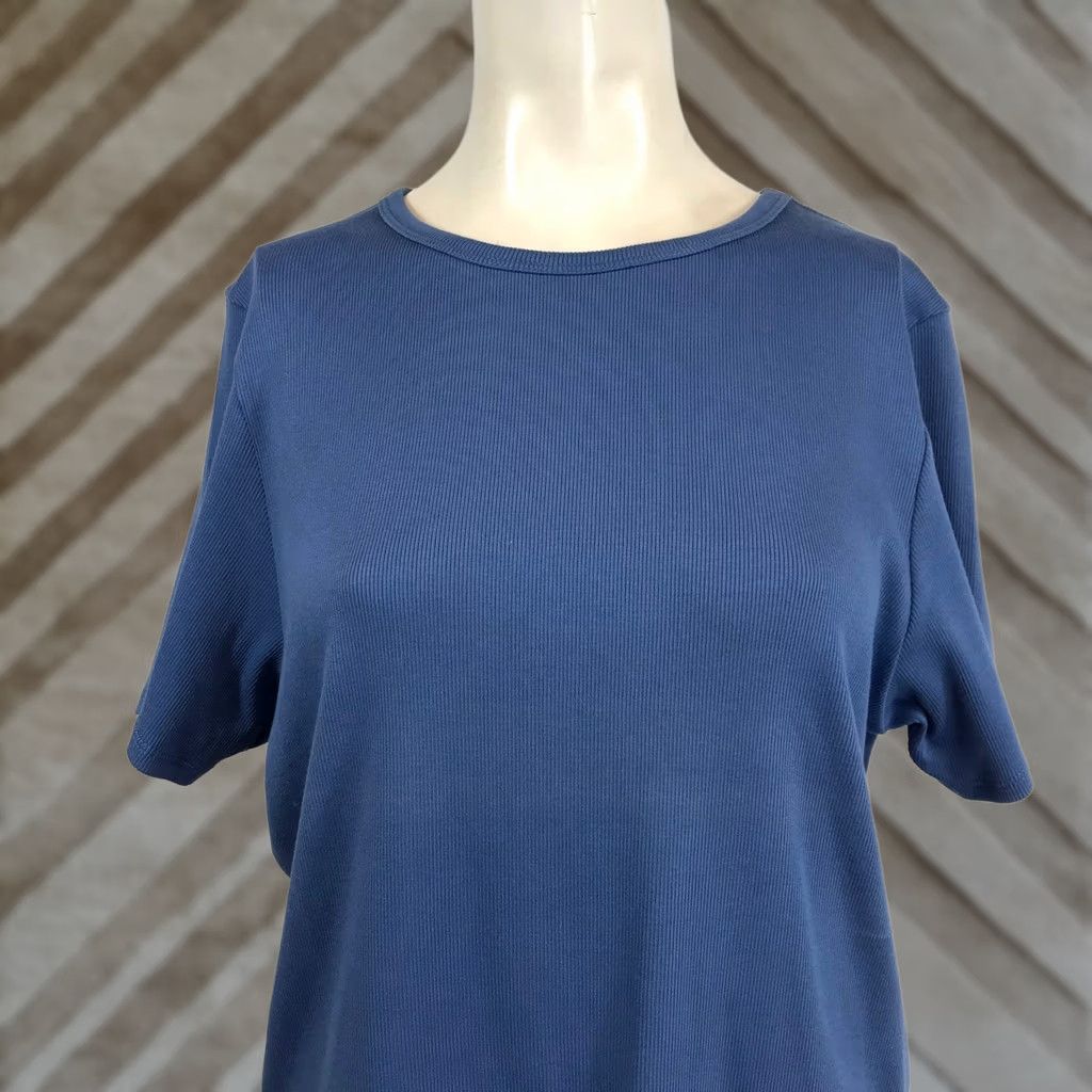 Pendleton VINTAGE Pendleton Blue Ribbed Crew Neck Knit Top XL Womens Size XL / US 12-14 / IT 48-50 - 1 Thumbnail