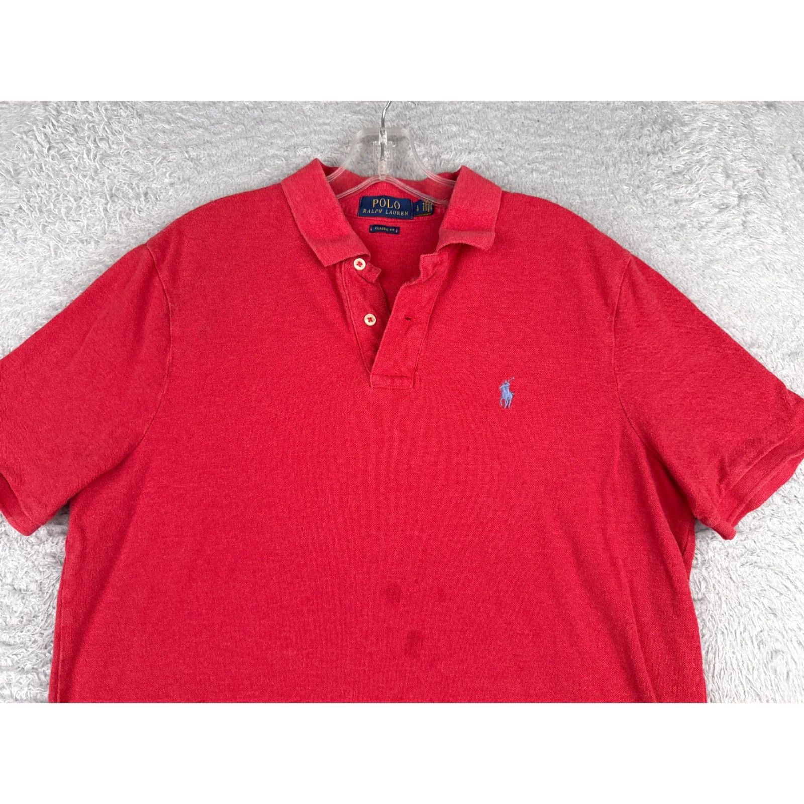 Ralph Lauren Polo Ralph Lauren Polo Shirt Men Large Red Classic Fit 100% Cotton READ Size US L / EU 52-54 / 3 - 4 Thumbnail