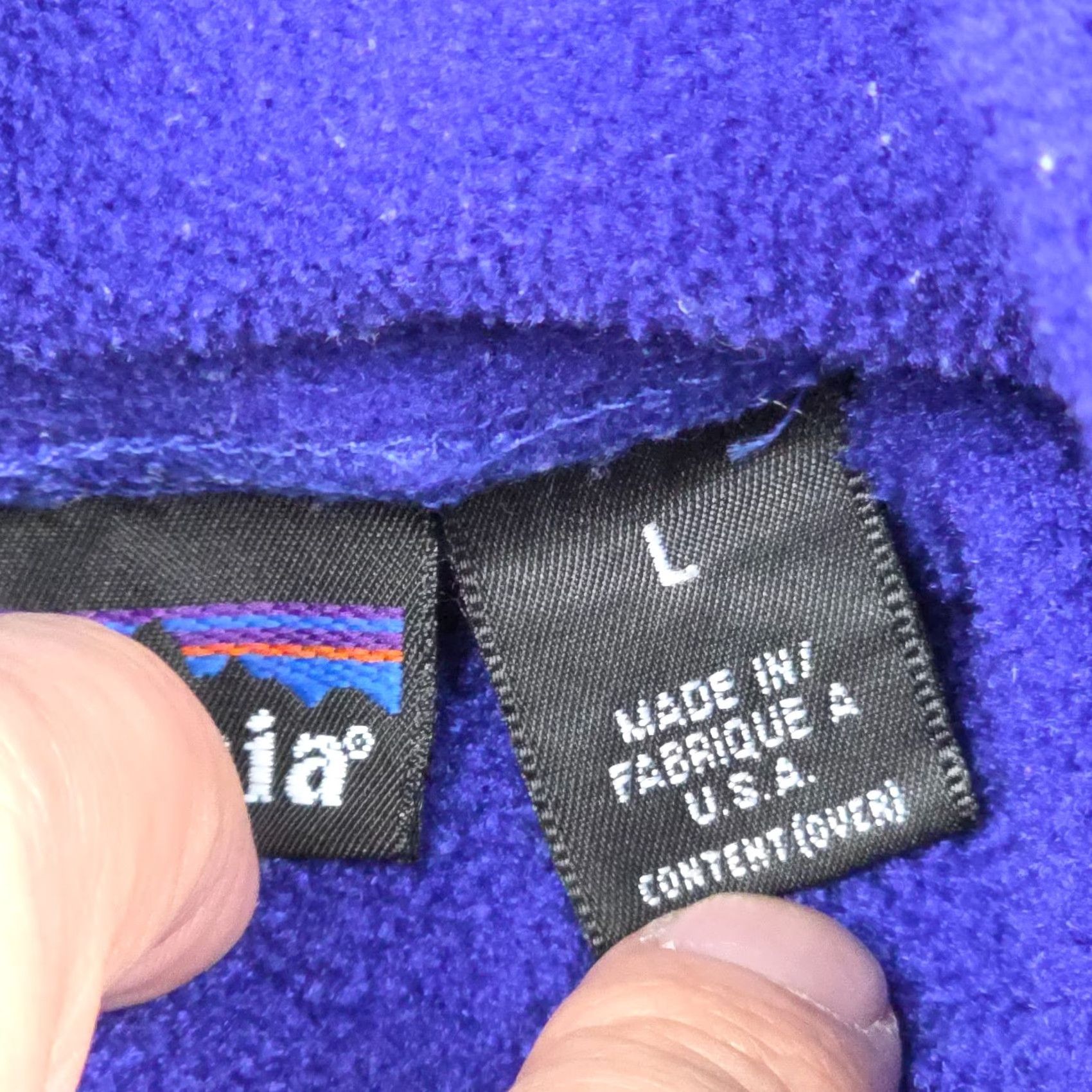 Patagonia VINTAGE Patagonia Vest Jacket Men L Blue-Purple Full Zip Fleece USA Size US L / EU 52-54 / 3 - 6 Thumbnail