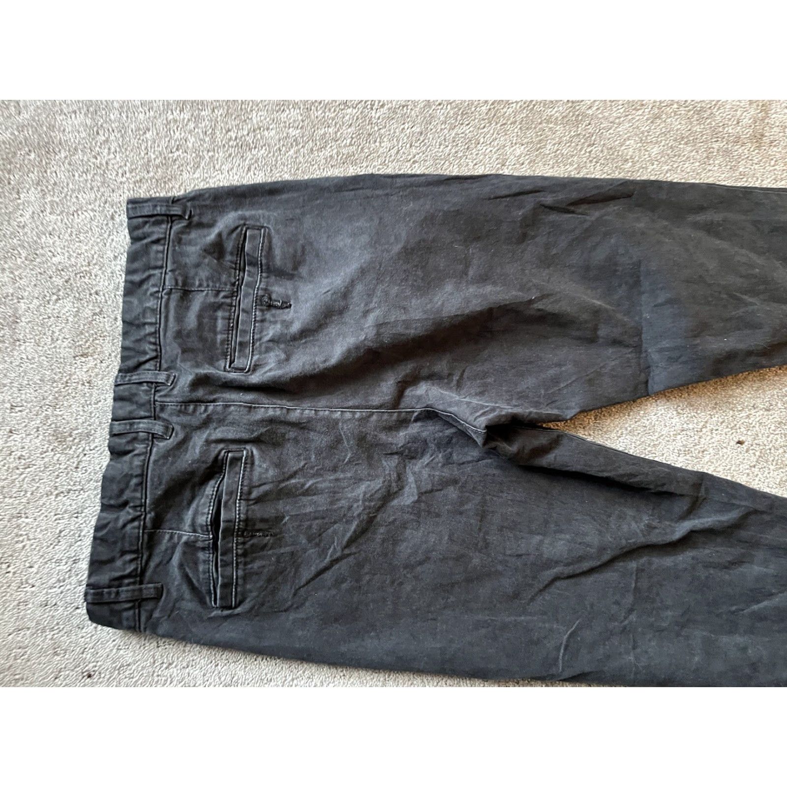 H&M H&M Men Chino Pants 29x32 Black Cotton Slim Fit Straight Leg Flat Front Casual Size US 29 - 4 Thumbnail