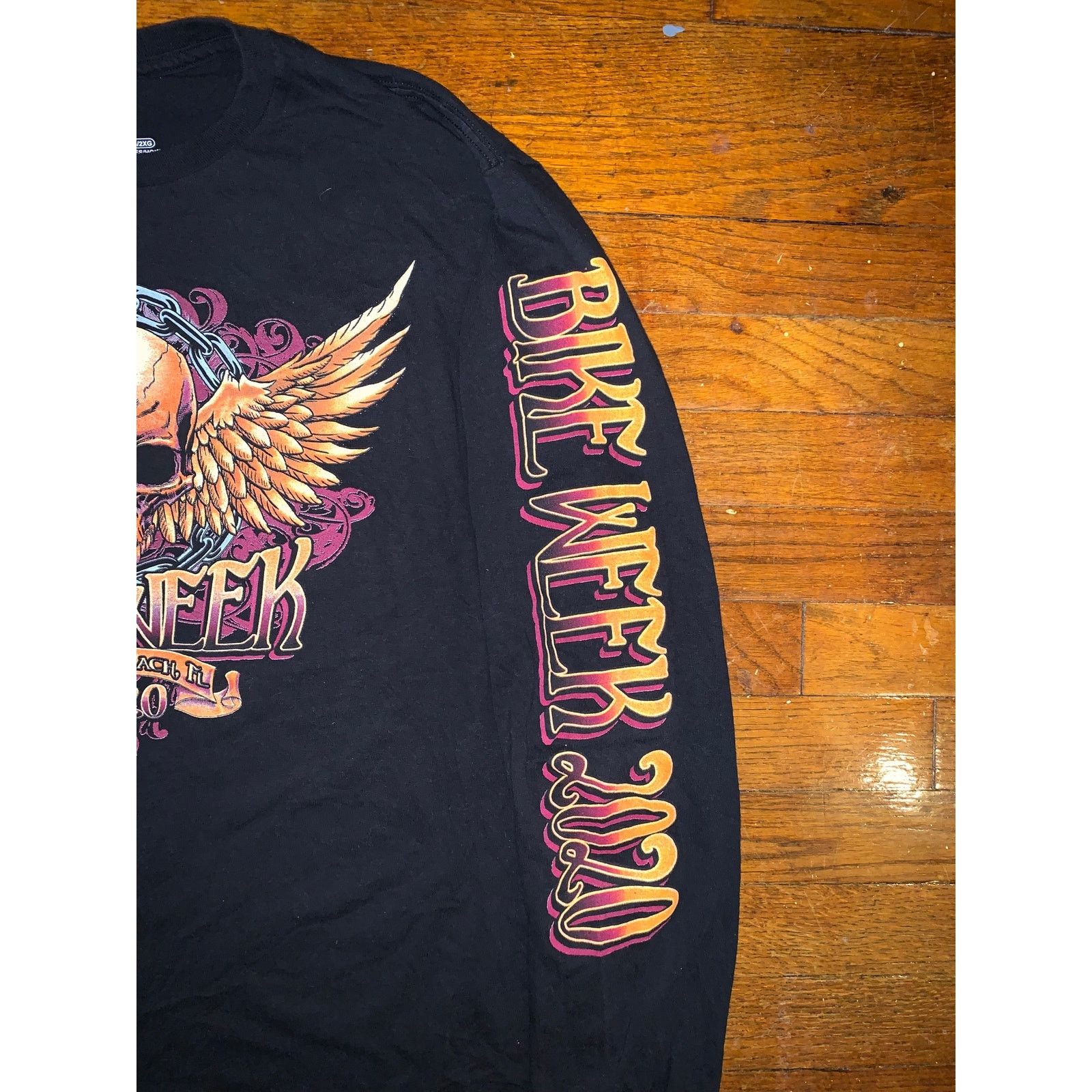 Harley Davidson × Other Bike Week 2020 Long Sleeve T Shirt 2XL Black Skull Biker Size US XXL / EU 58 / 5 - 6 Thumbnail