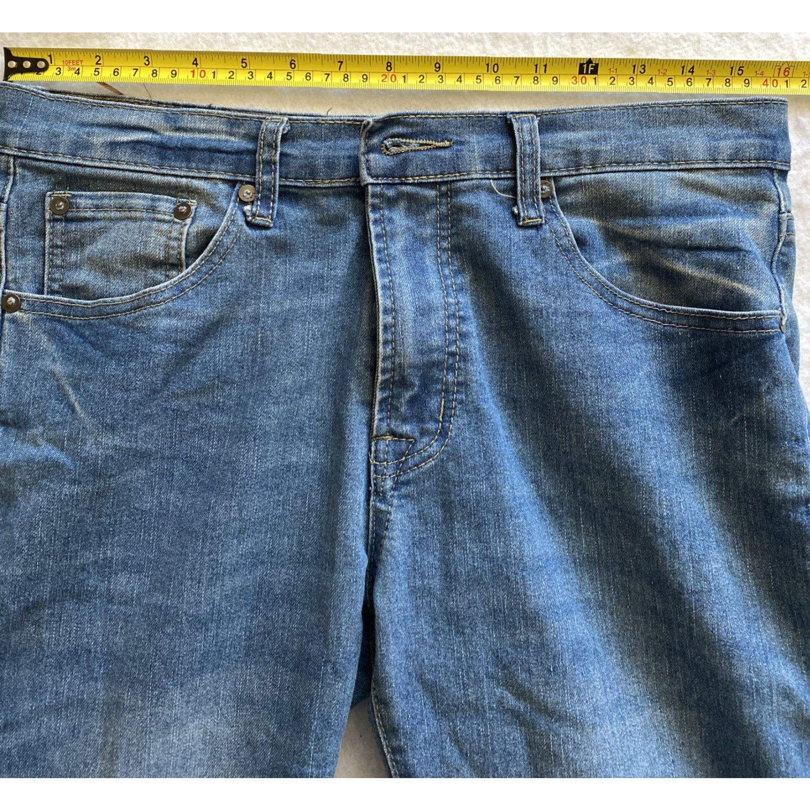 Vintage Aéropostale Jeans Men’s 32x30 Skinny Denim Blue Medium Slim Fit 5-Pocket Zip Closure Belt Loops Distressed Modern 2010-2019 Mens Size US 32 / EU 48 - 7 Thumbnail