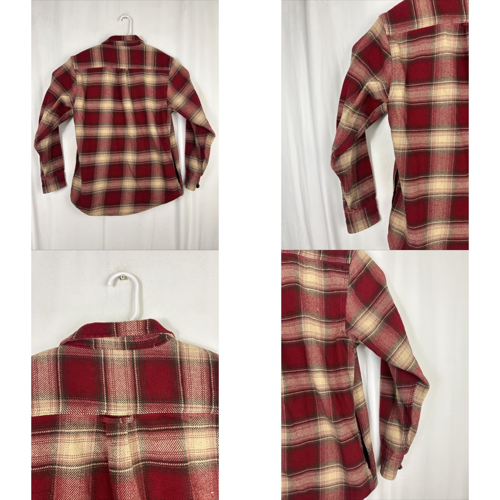 Orvis VINTAGE ORVIS Flannel Shirt Jacket Mens M Red Plaid Button Up Cotton Shacket Size US M / EU 48-50 / 2 - 9 Thumbnail