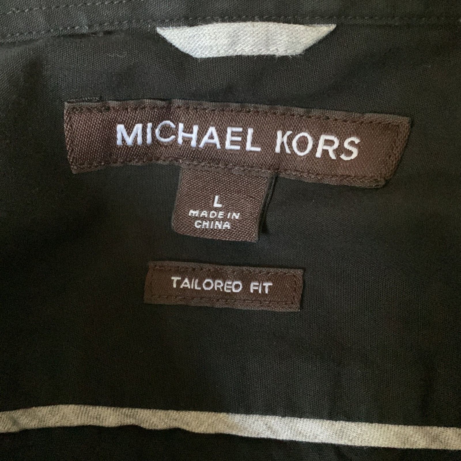 Michael Kors Michael Kors Men's Large Tailored Fit Black, Button down Size US L / EU 52-54 / 3 - 7 Thumbnail