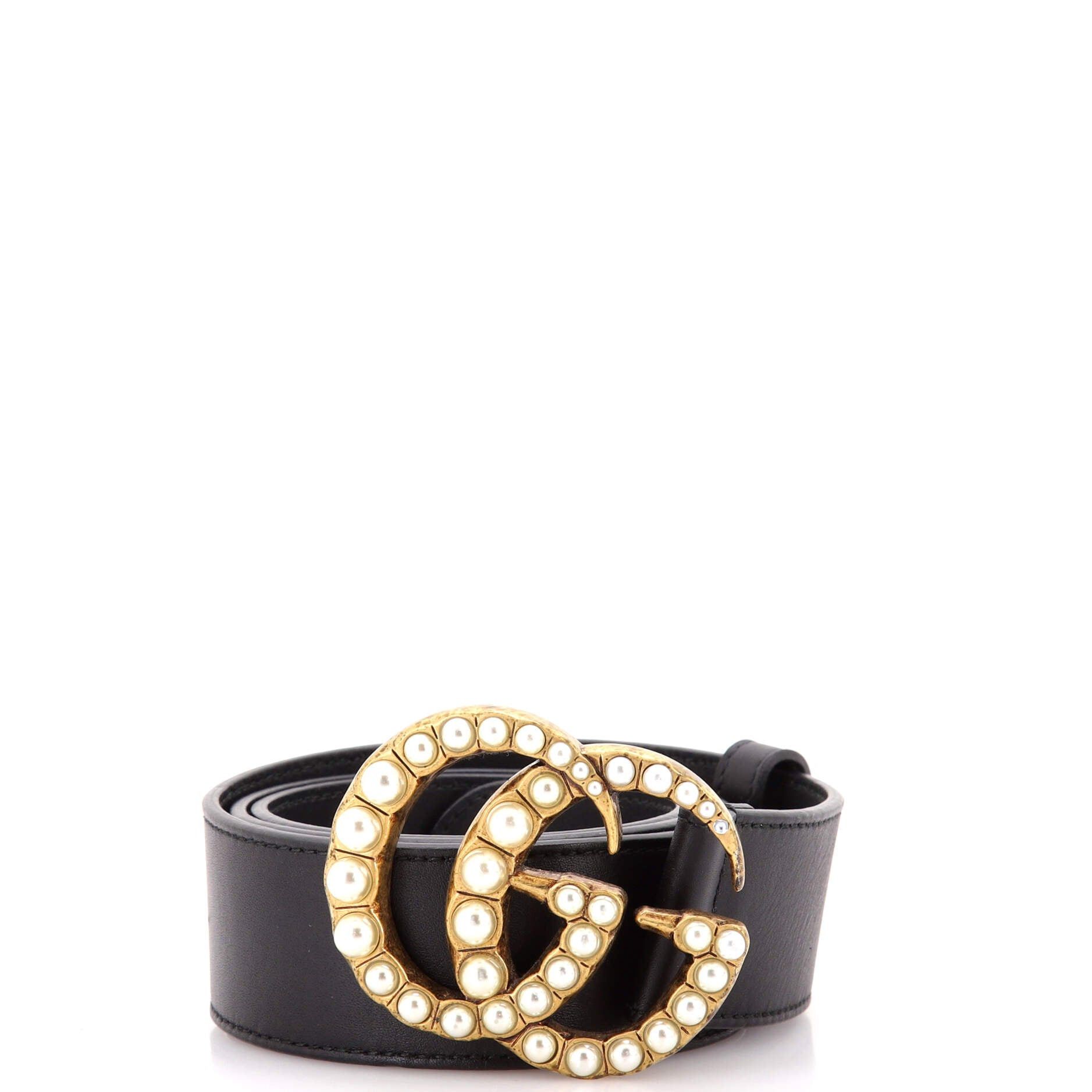Gucci Pearly GG Marmont Belt Size ONE SIZE - 1 Thumbnail