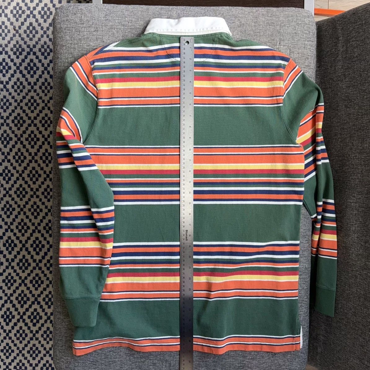 Polo Ralph Lauren Green Multi Stripe The Iconic Rugby Shirt Classic Fit Size US M / EU 48-50 / 2 - 10 Thumbnail