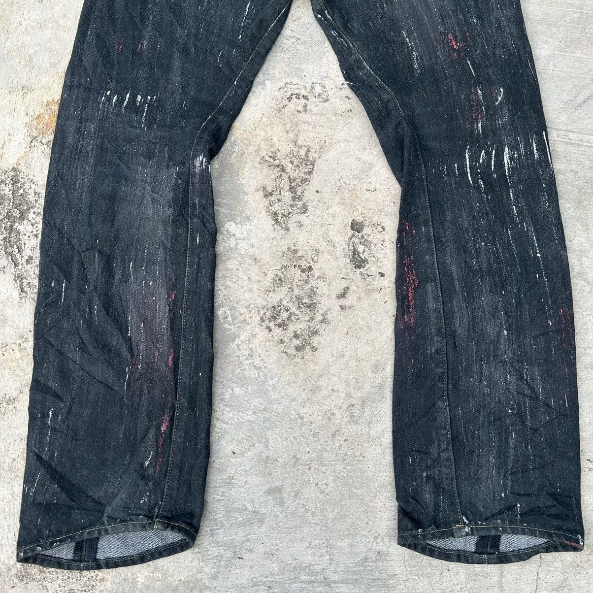 Levi's Vintage 90s LEVI'S ENGINEERED Paint Stain Motif Size US 33 - 23 Thumbnail
