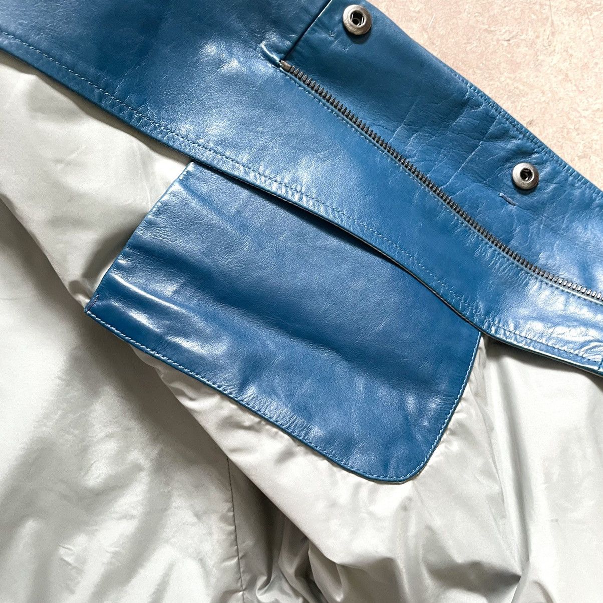 Jil Sander Jil Sander Teal Leather Jacket Size US M / EU 48-50 / 2 - 8 Thumbnail