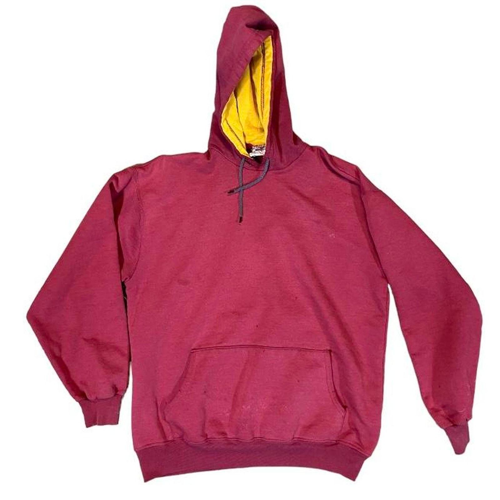 Hanes 90s blank burgundy hoodie signs Size US L / EU 52-54 / 3 - 1 Thumbnail