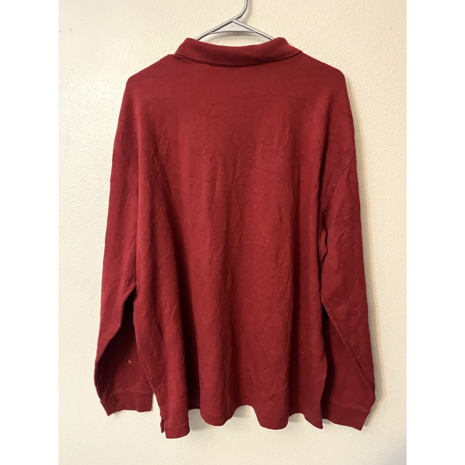 Orvis Orvis Polo Shirt Long Sleeve Men's XL Cotton Dark Gray Red Solid Logo Button Classic Outdoor 90s? Size US XL / EU 56 / 4 - 2 Thumbnail