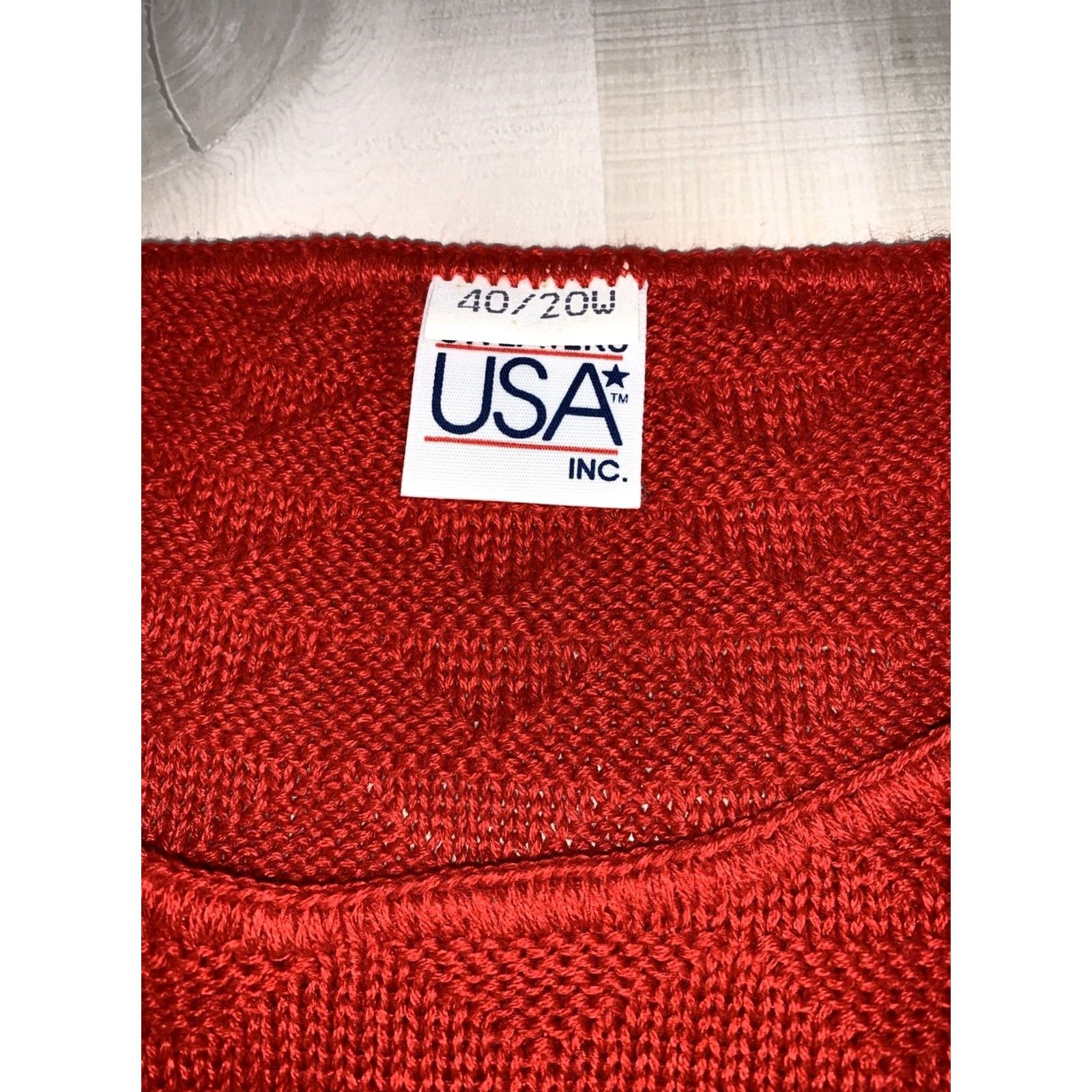 Nautica VINTAGE Sweaters USA Inc. Red Sailboat Knit Top Nautical Casual Sleeveless Round Neck Pullover 90s Women L Red Knit 80s-90s NWT Size L / US 10 / IT 46 - 2 Thumbnail