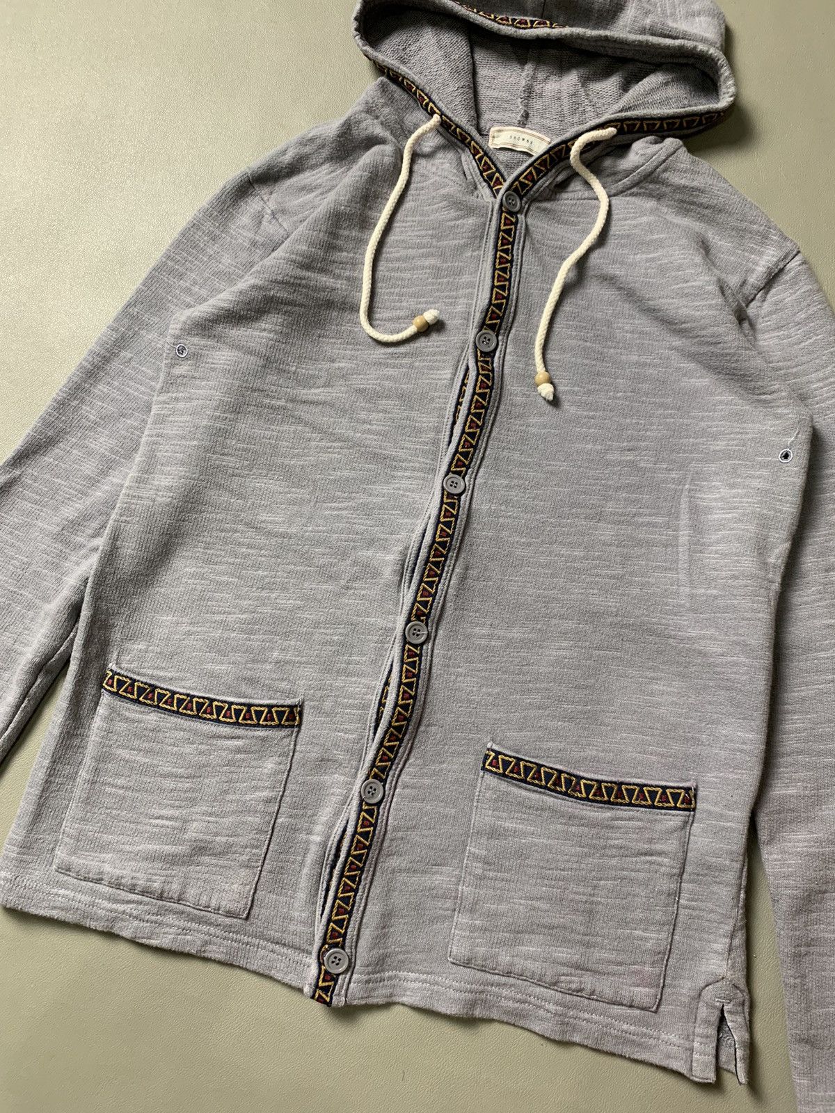 If Six Was Nine × Japanese Brand × Le Grande Bleu (L.G.B.) Browny Double Pocket Button Hoodie Size US M / EU 48-50 / 2 - 2 Thumbnail