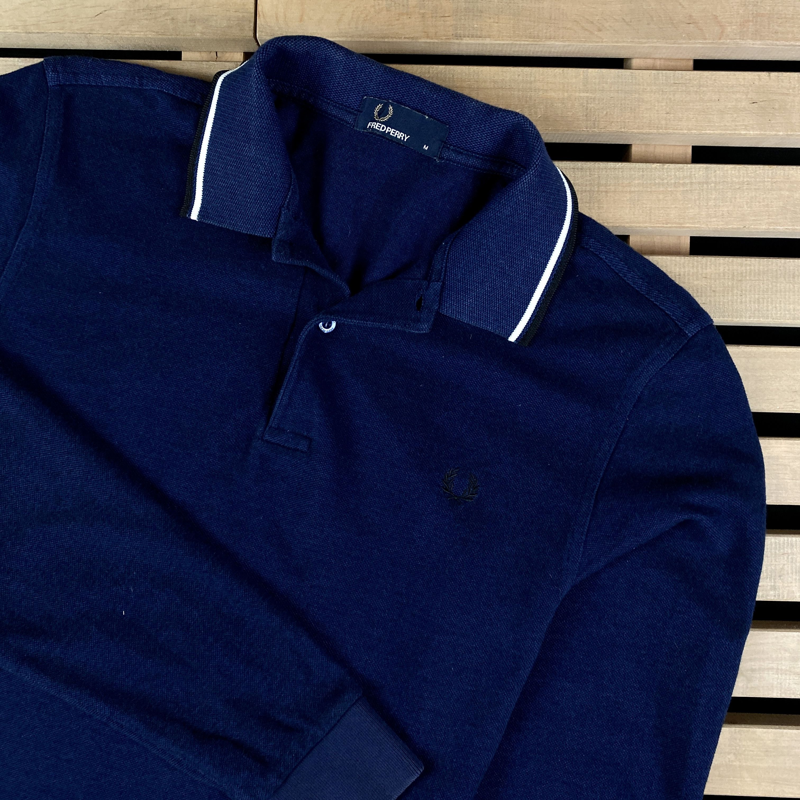 Fred Perry Mens Long Sleeve Polo T-Shirt Fred Perry Size M Cotton Size US M / EU 48-50 / 2 - 2 Thumbnail