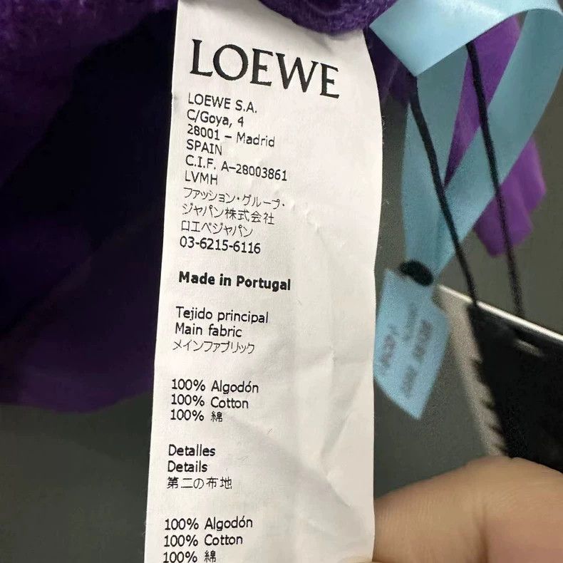 Loewe LOEWE Purple striped printed logo hoodie Size XS / US 0-2 / IT 36-38 - 4 Thumbnail