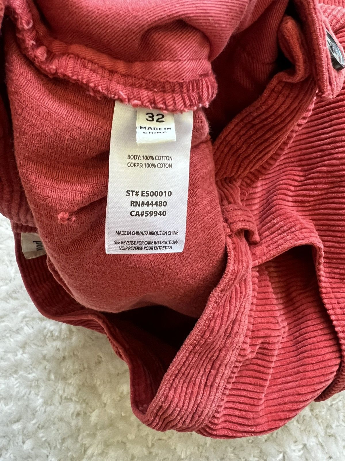 Elwood Elwood Red Corduroy Shorts Size US 32 / EU 48 - 4 Thumbnail