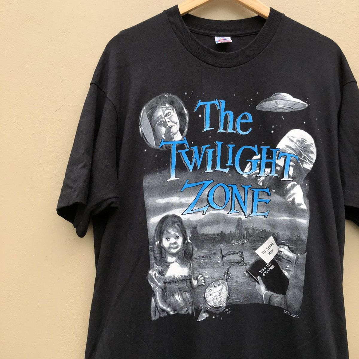 image of Disney Vintage The Twilight Zone 1994 Tee in Black, Men's (Size XL)